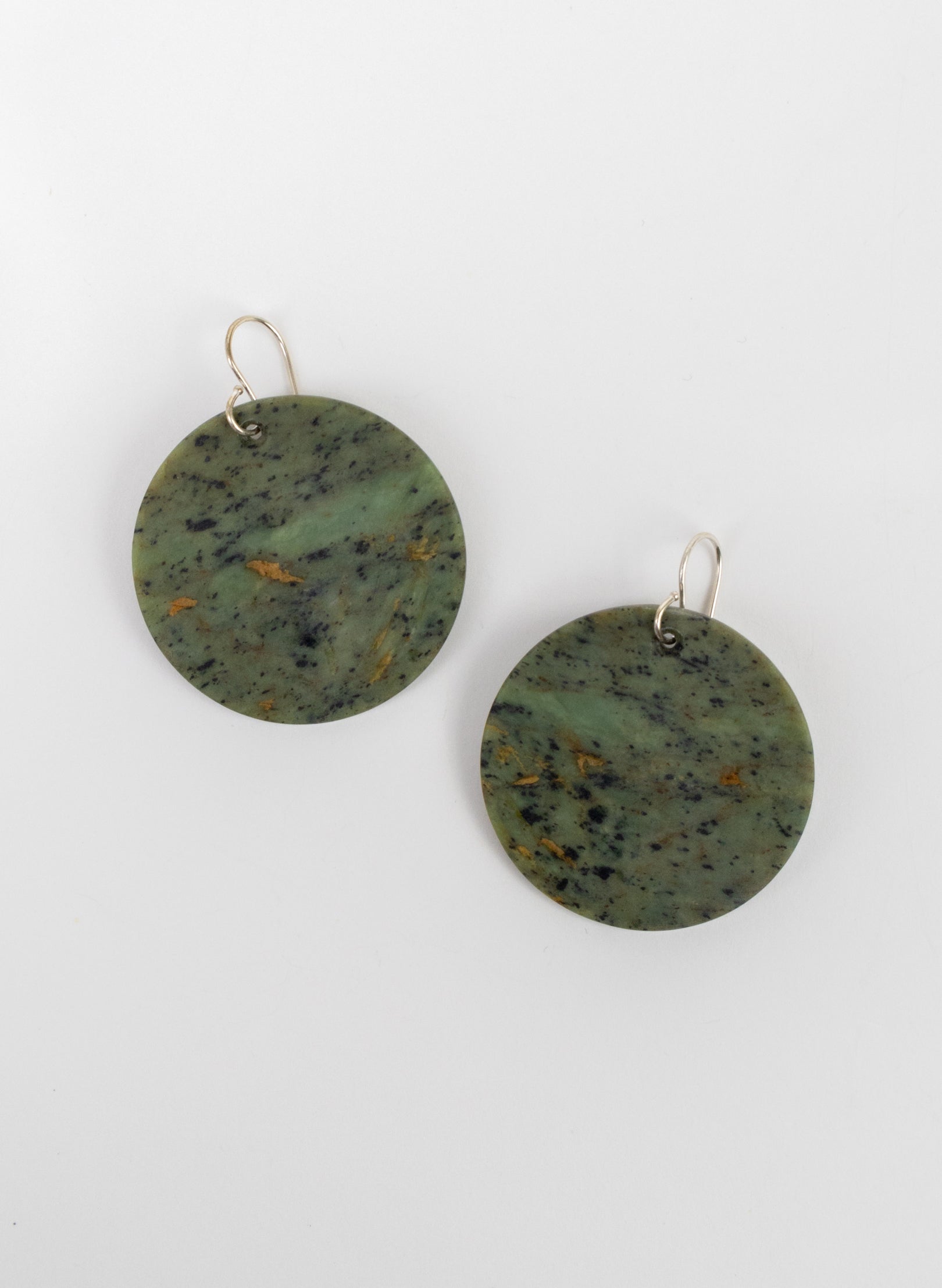 Pounamu Disc Earrings