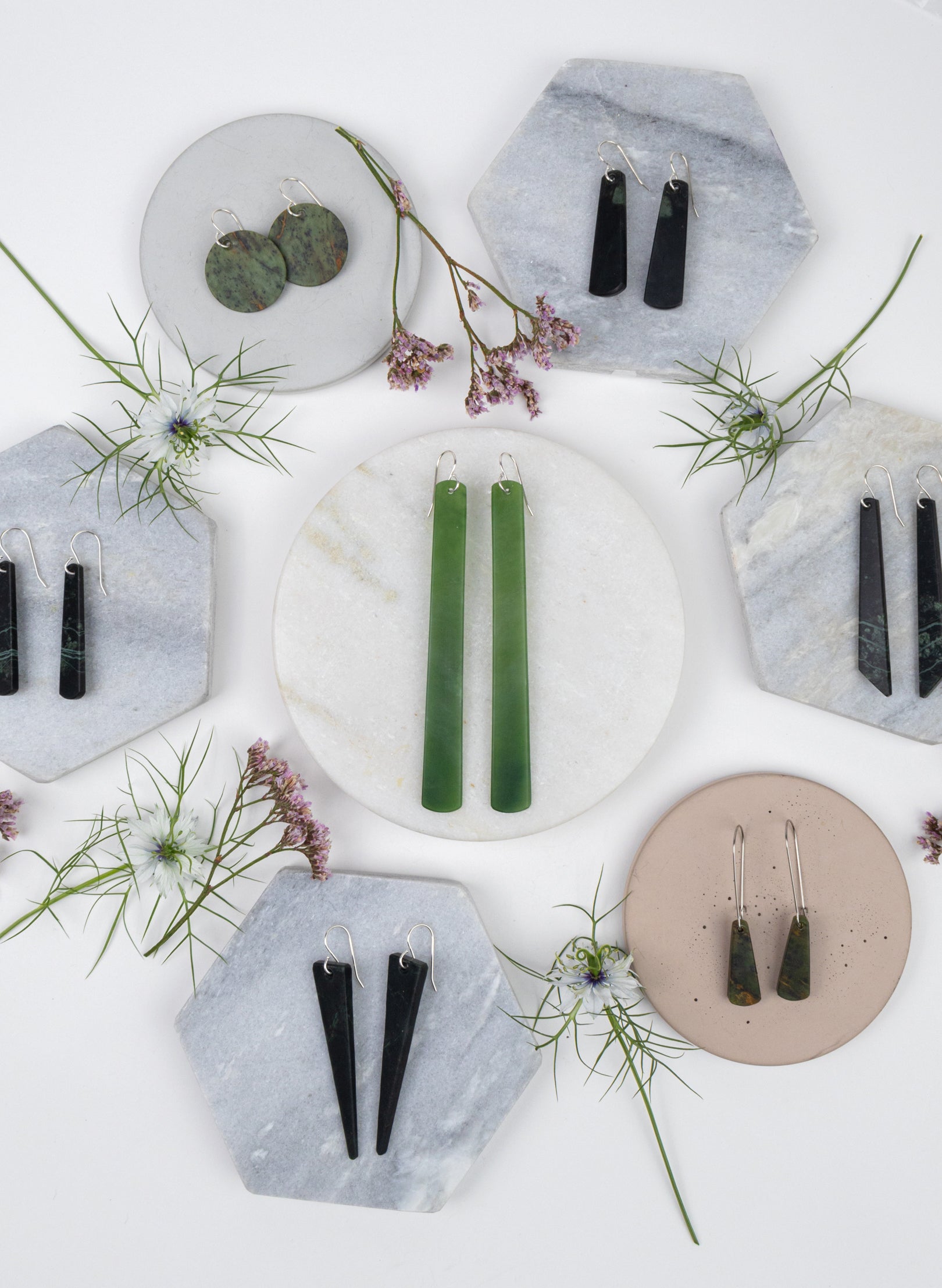 Pounamu Drop Earrings