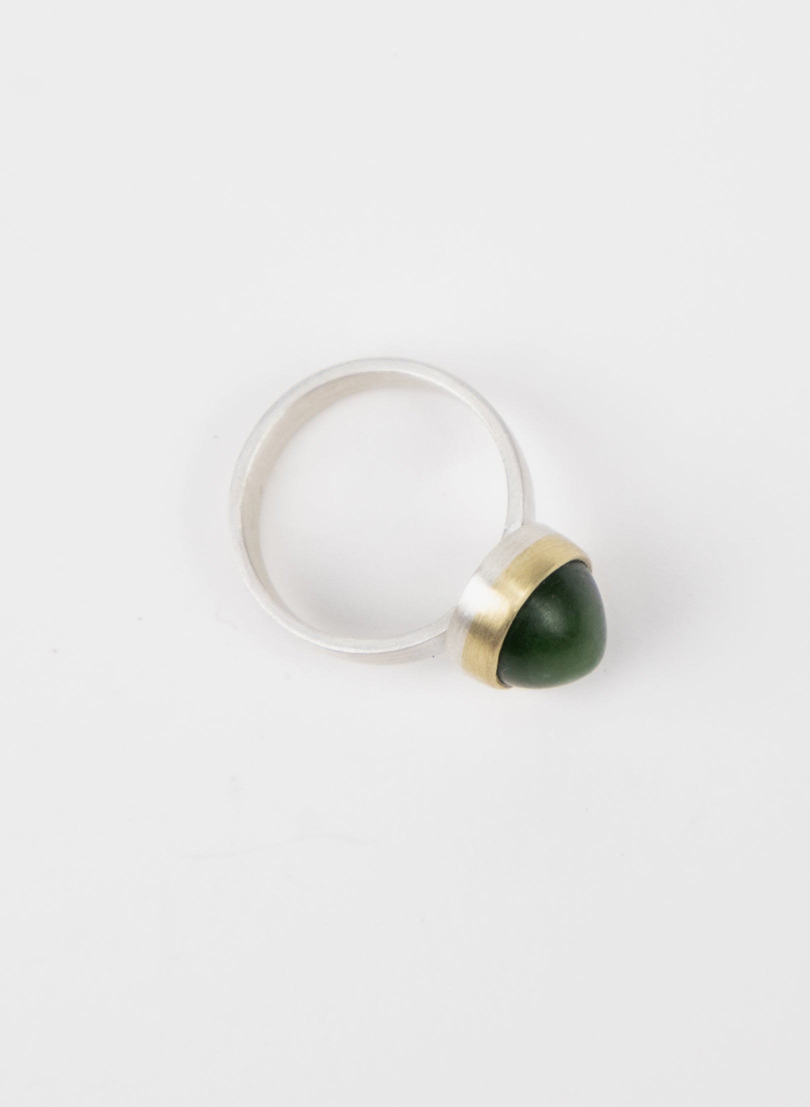 Dual Pebble Gold Pounamu Ring