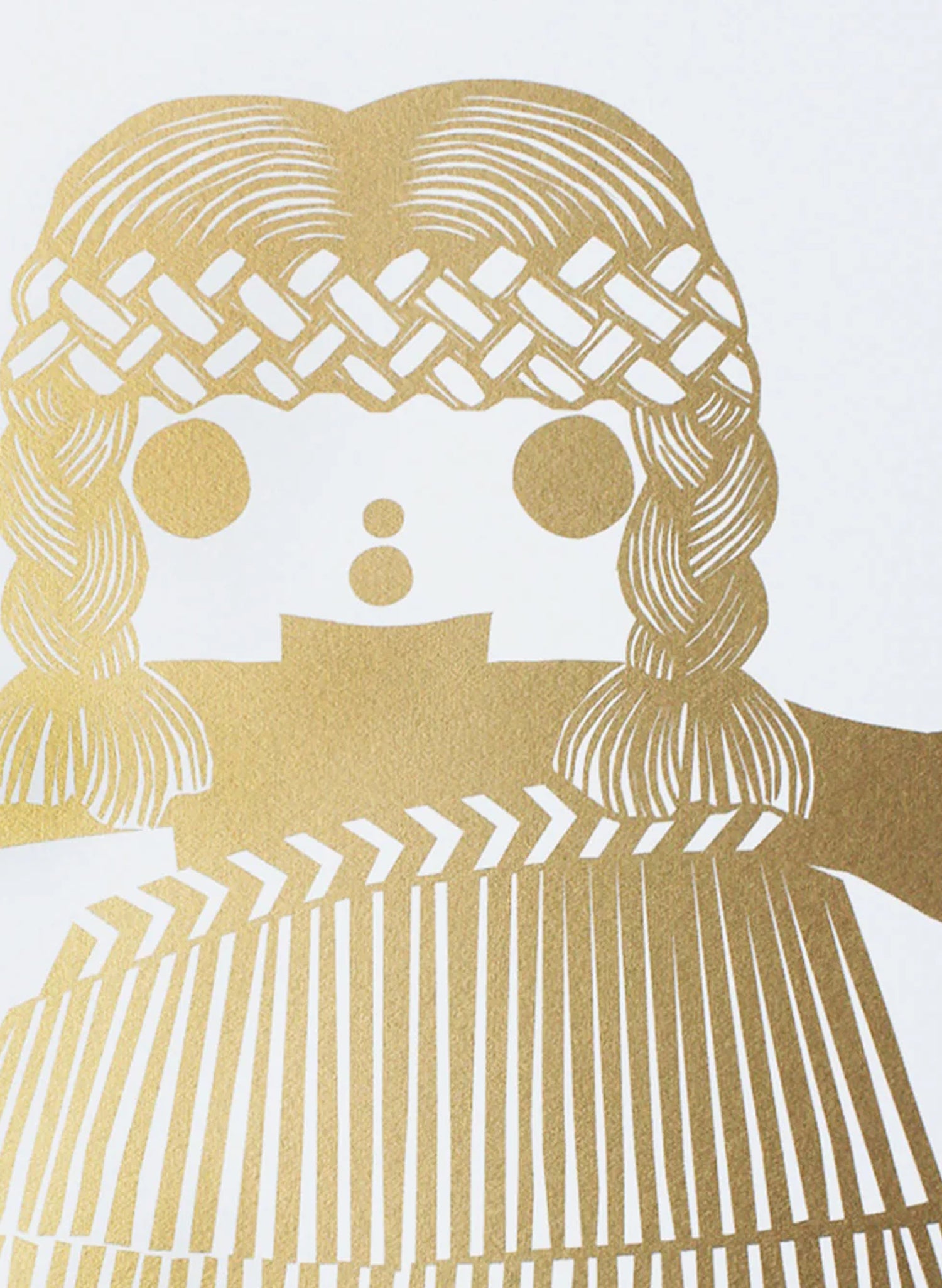 Mini Classic Girl | Gold - Screen Print