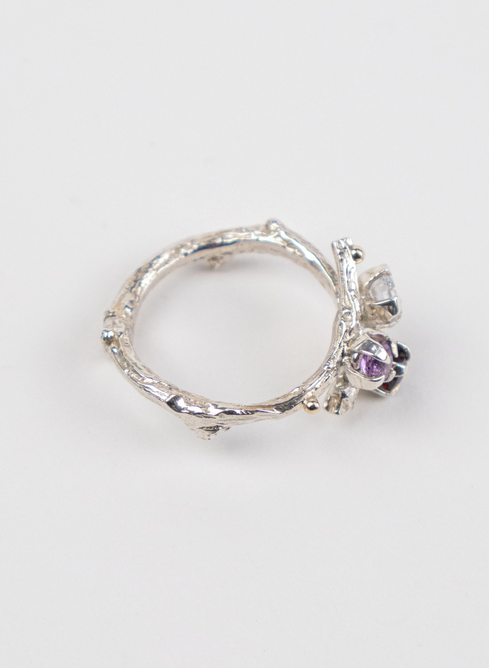Twig Garnet Ring