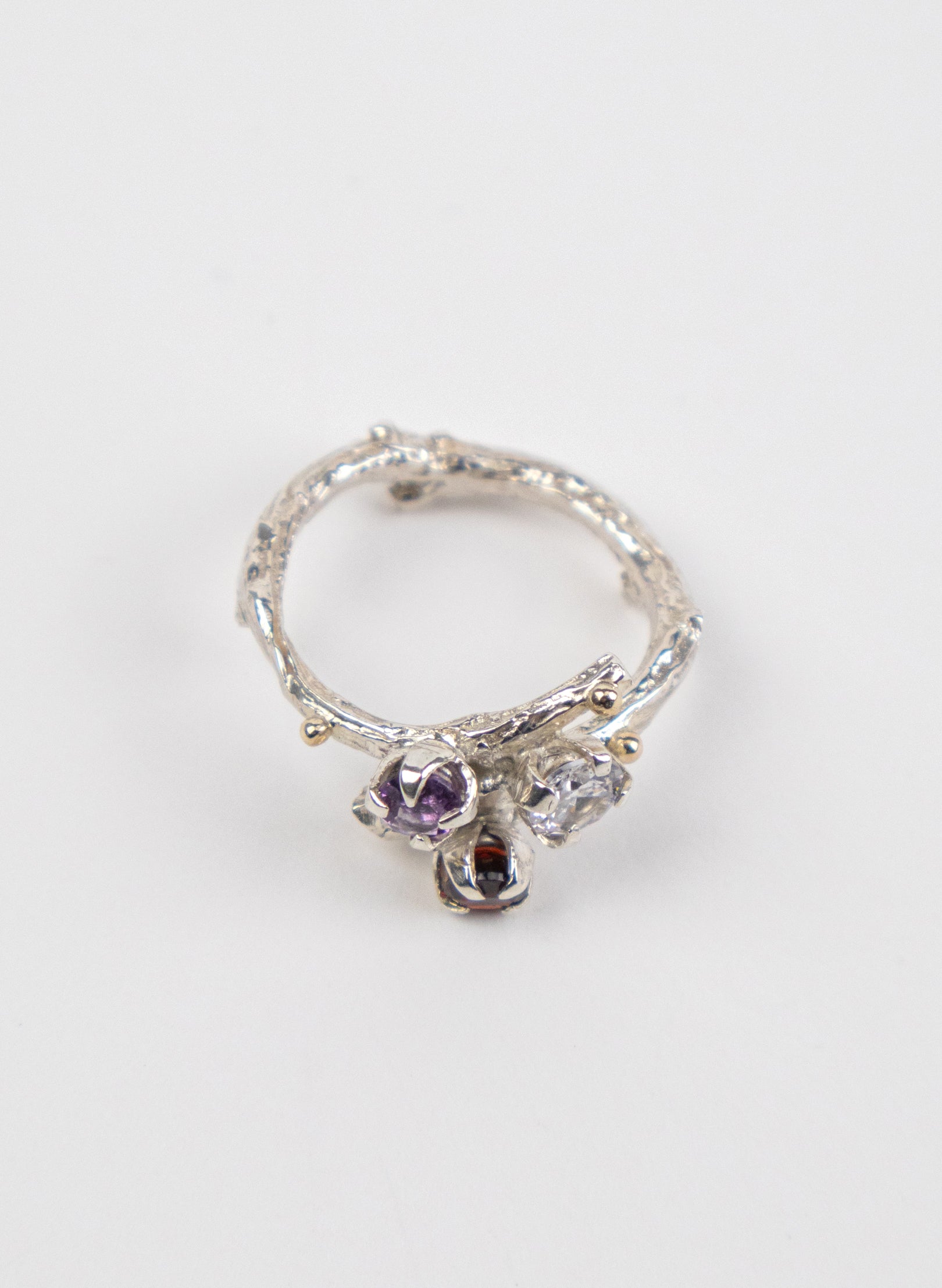 Twig Garnet Ring
