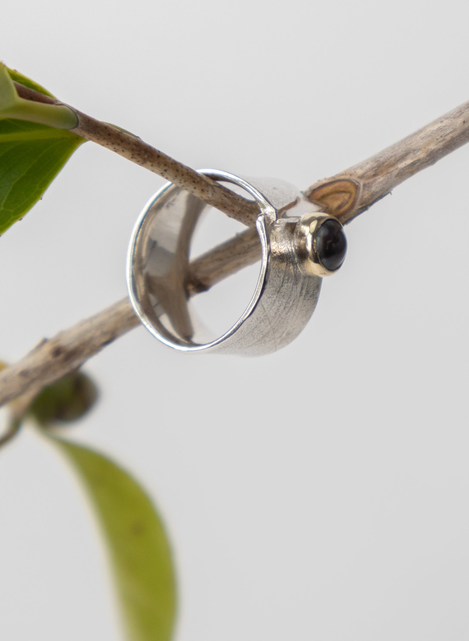 Black Pearl Kimono Ring