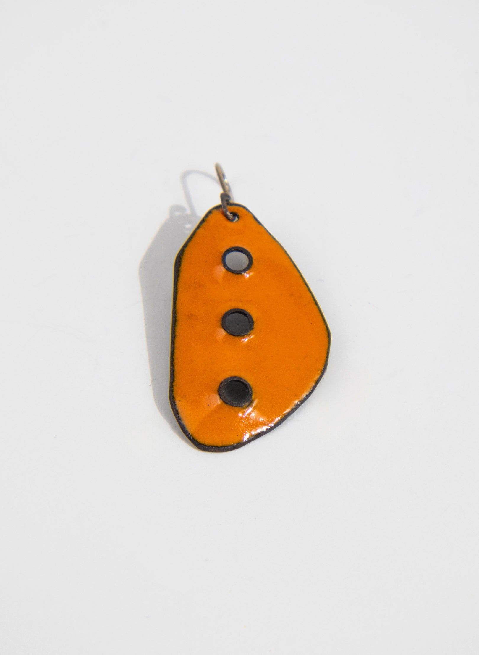 3 Hole Enamel Earrings