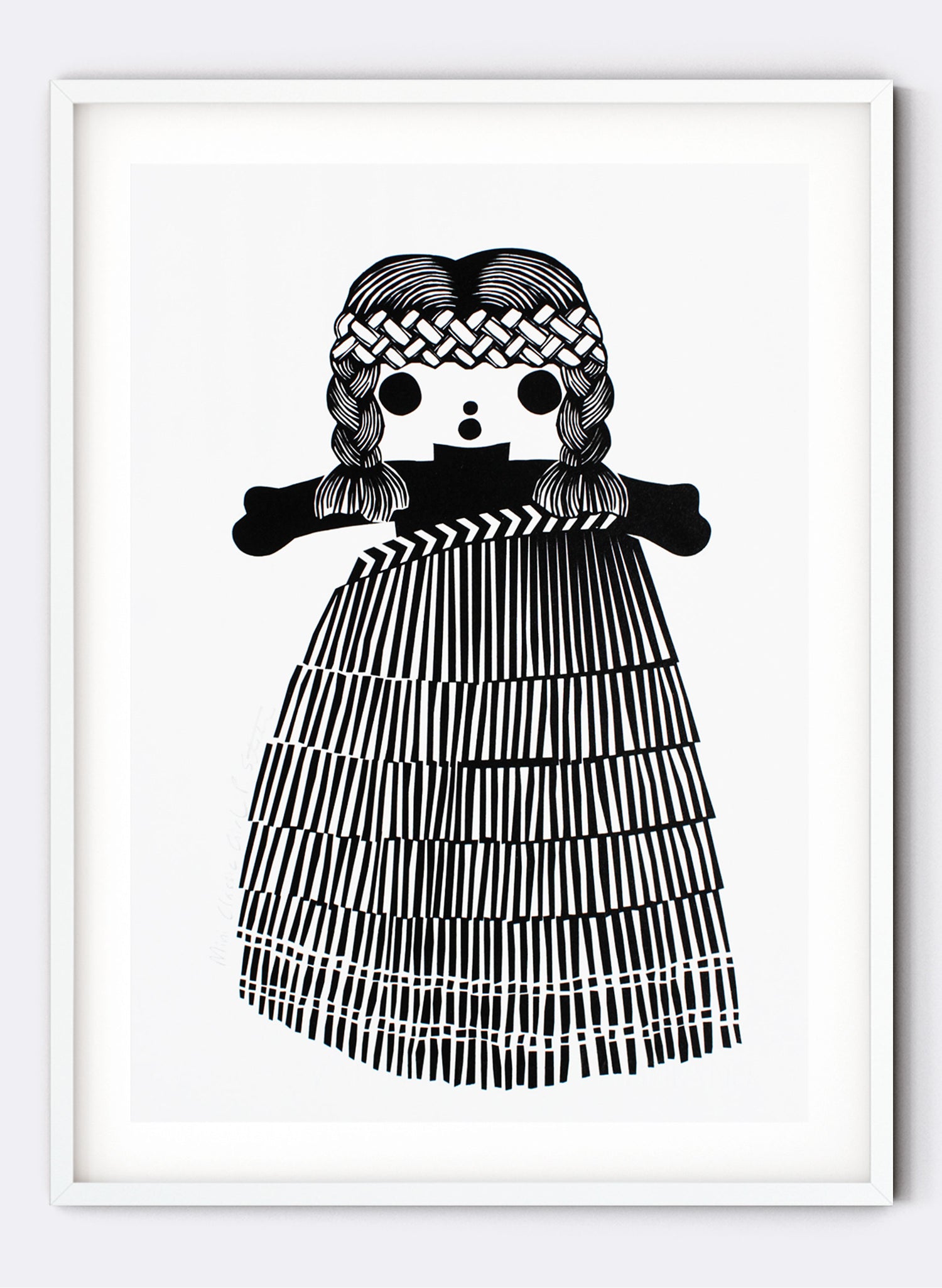 Mini Classic Girl | Black - Screen Print