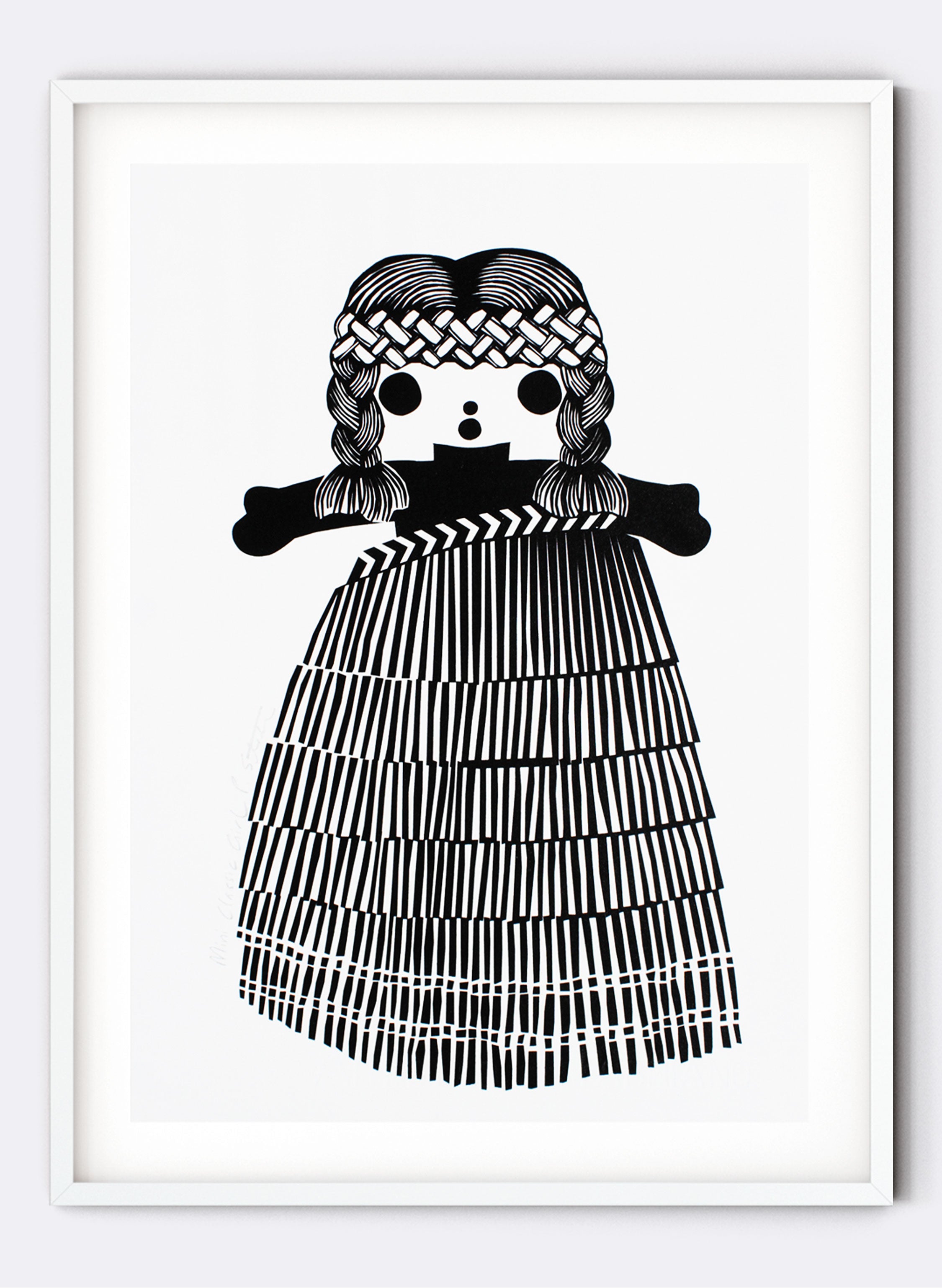 Mini Classic Girl | Black - Screen Print