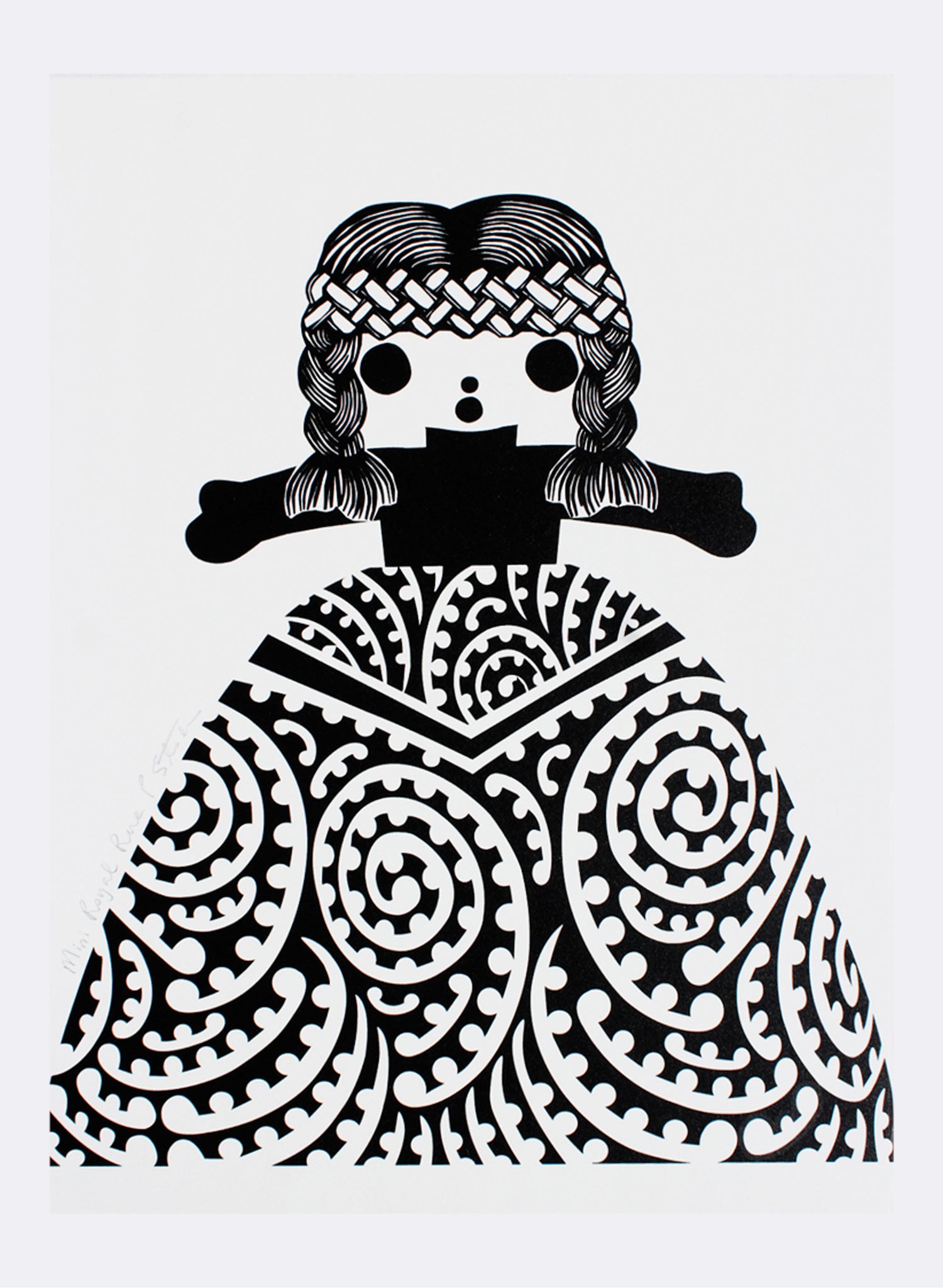 Mini Royal Rua | Black - Screen Print