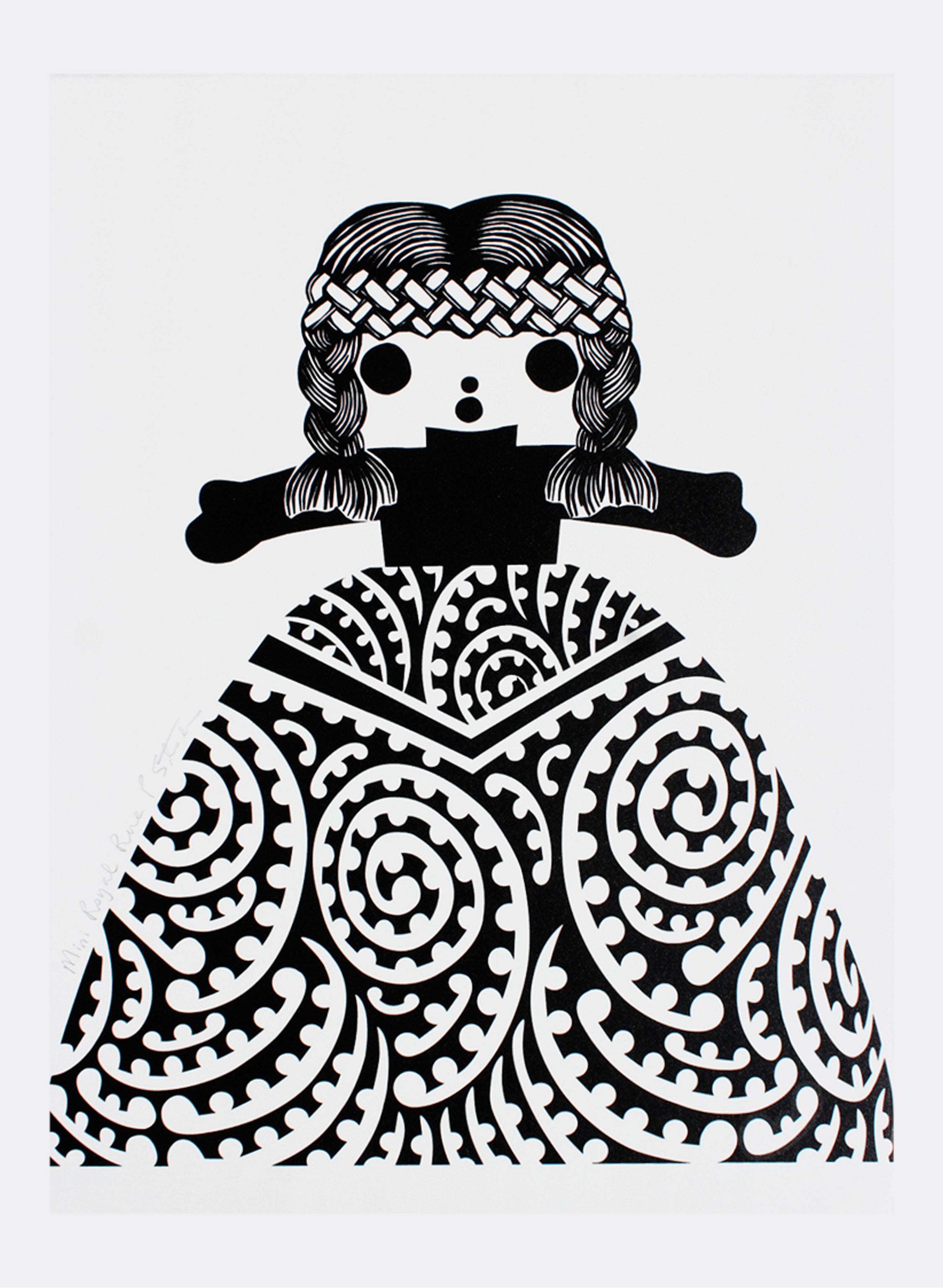 Mini Royal Rua | Black - Screen Print