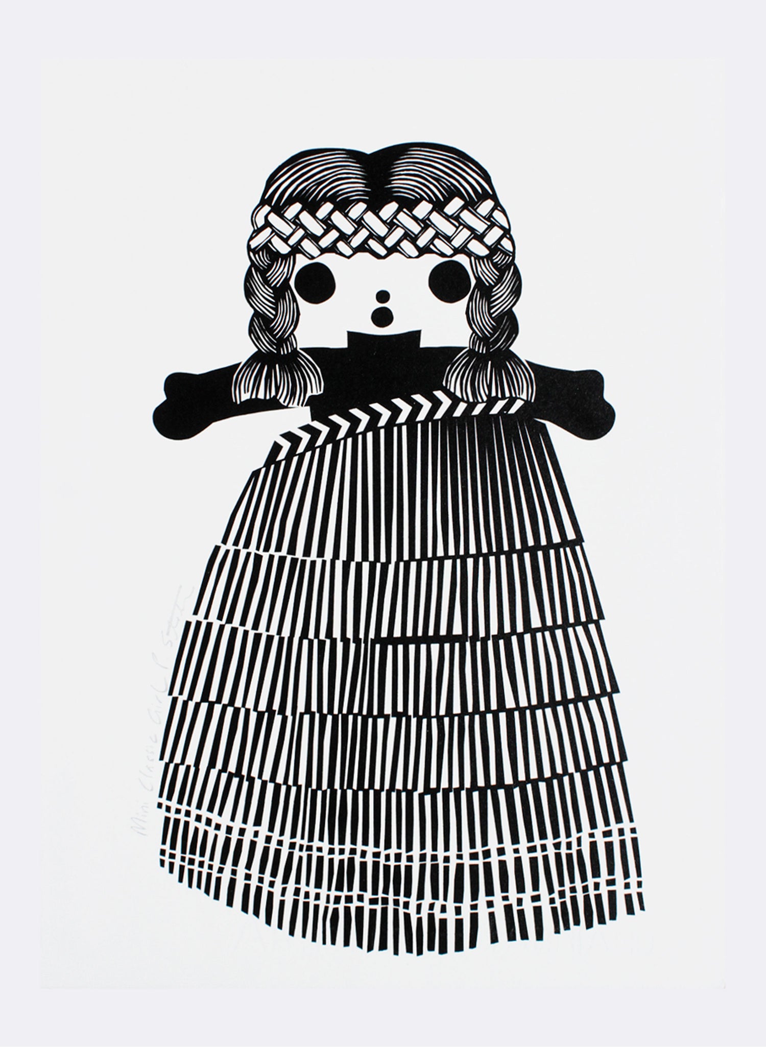 Mini Classic Girl | Black - Screen Print