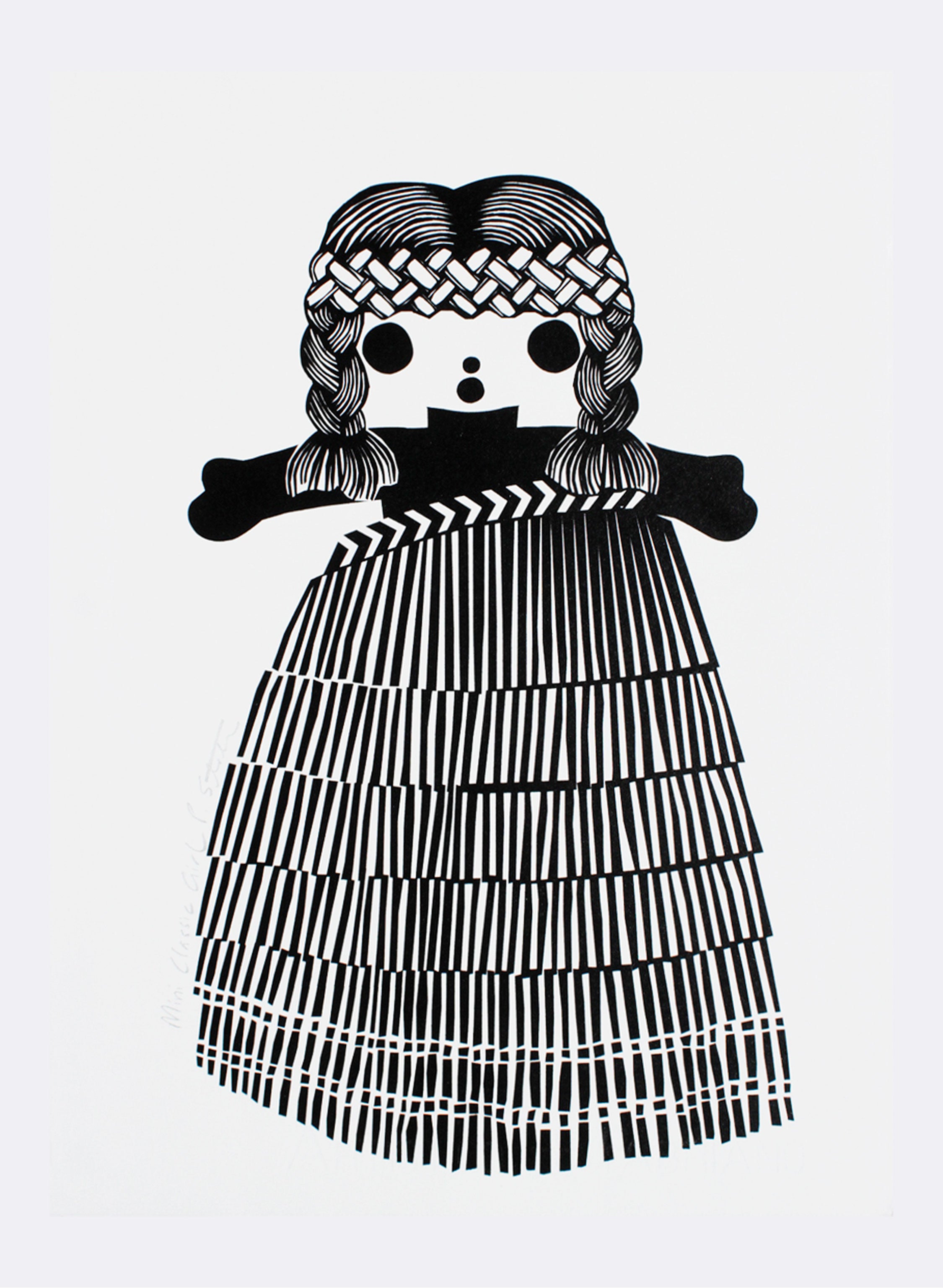 Mini Classic Girl | Black - Screen Print