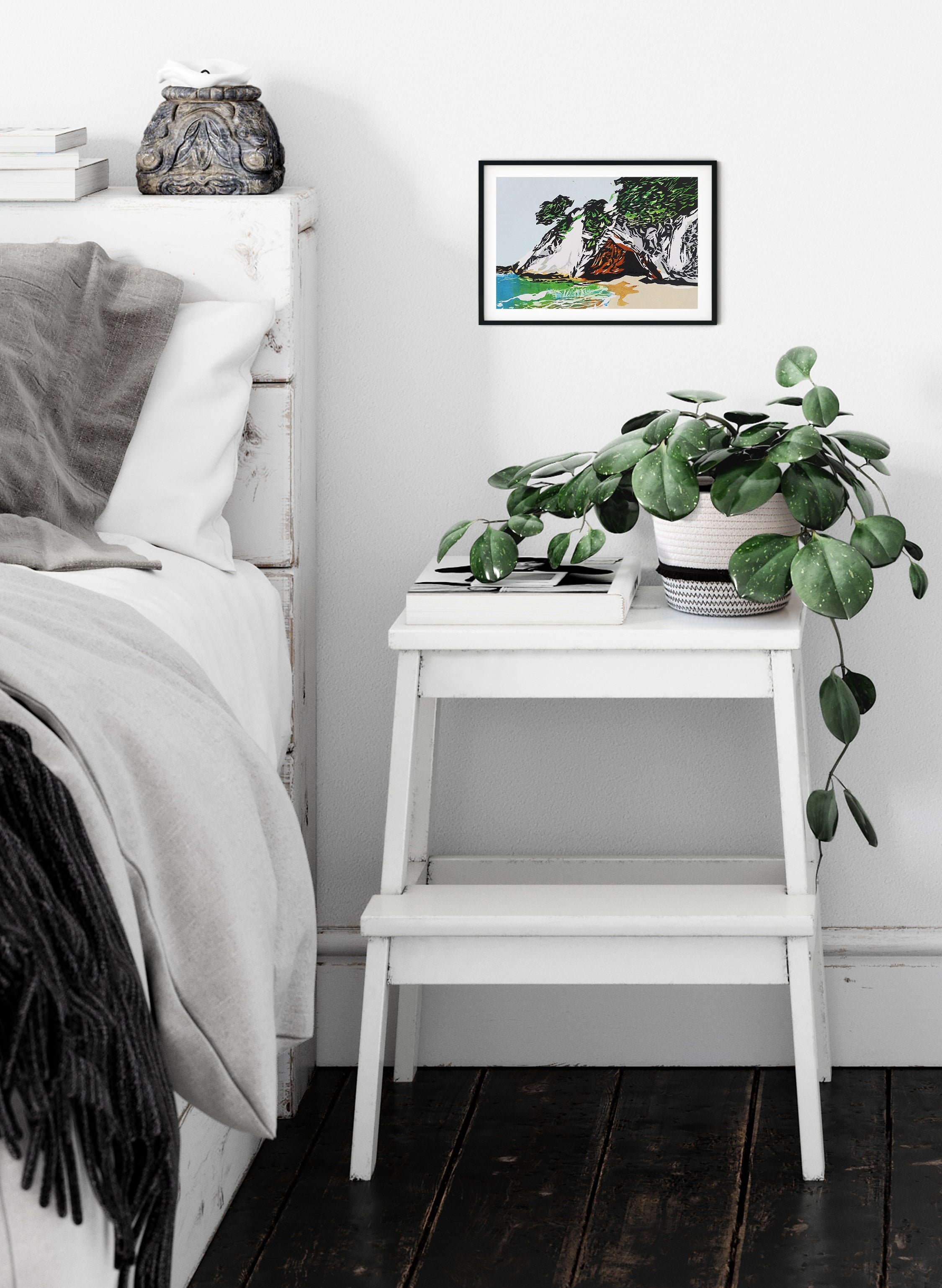 Cathedral Cove - Woodblock Print