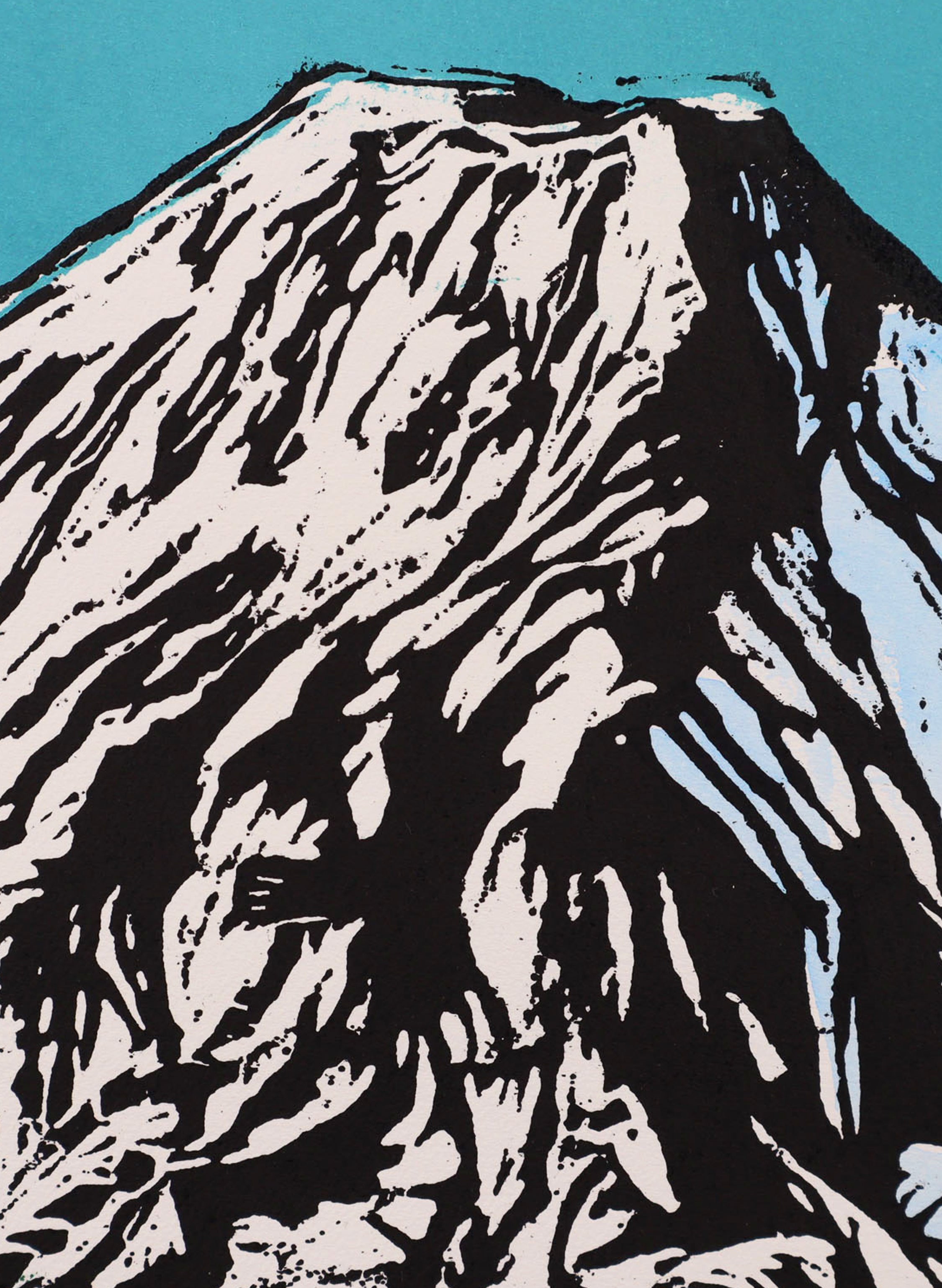 Mount Ngauruhoe - Woodblock Print