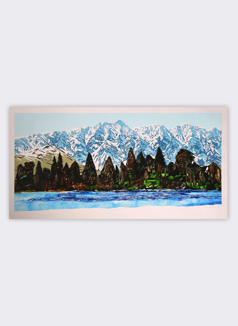 The Remarkables VI - Woodblock Print