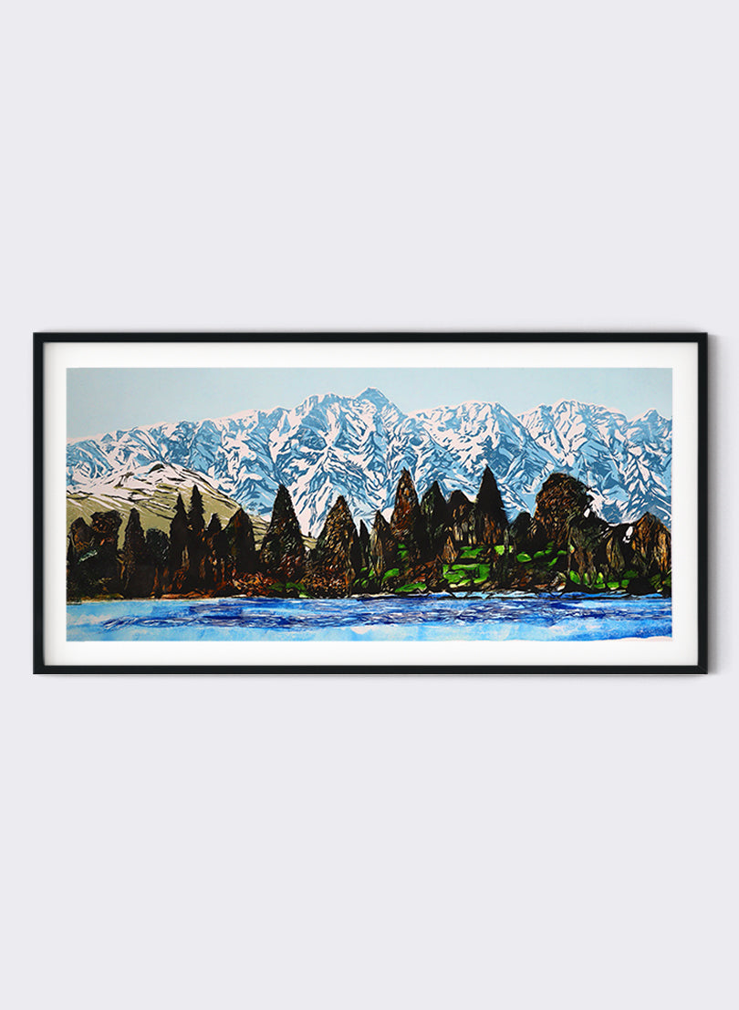 The Remarkables VI - Woodblock Print
