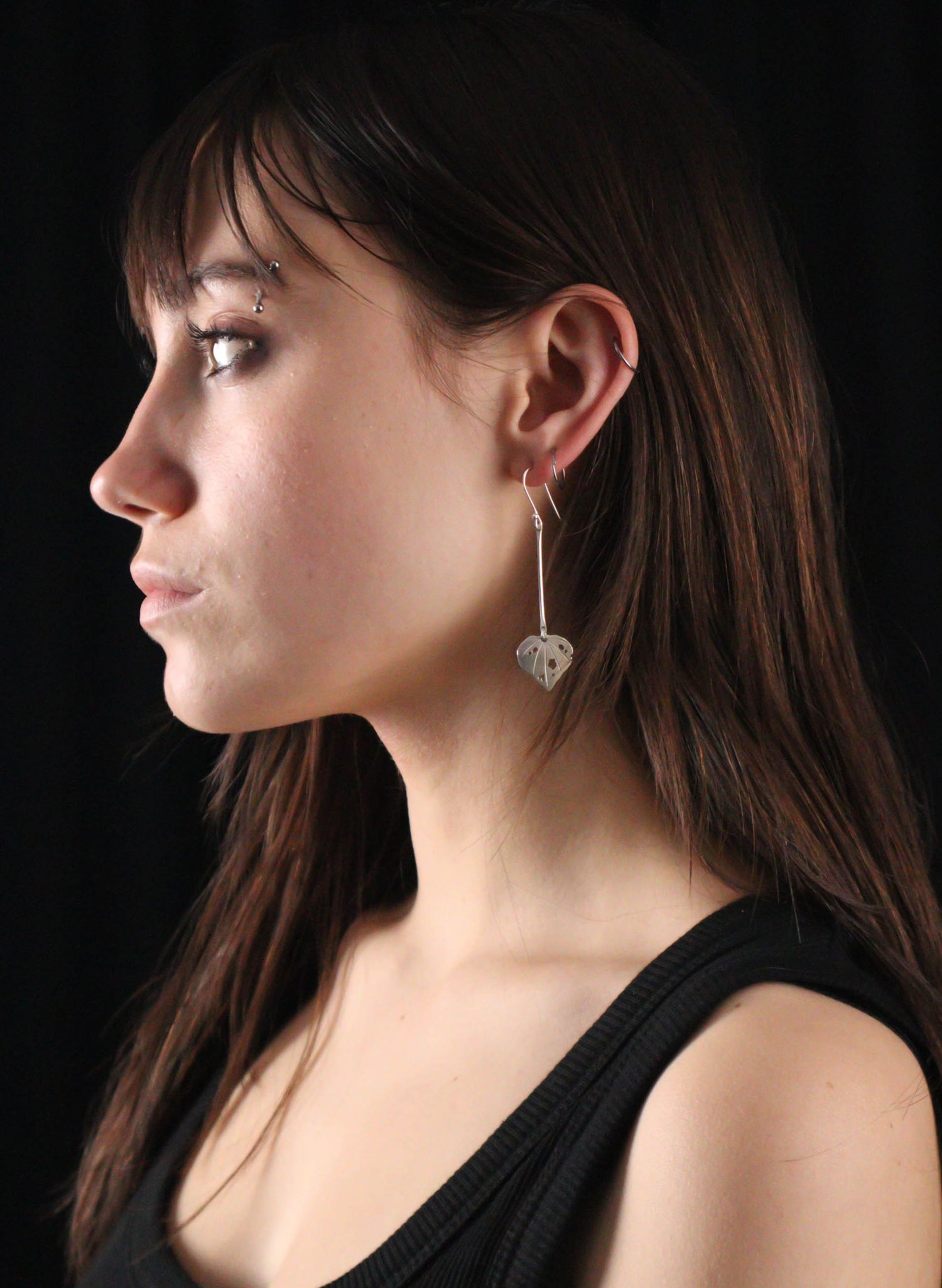 Little Kawakawa Leaf Earrings - Long