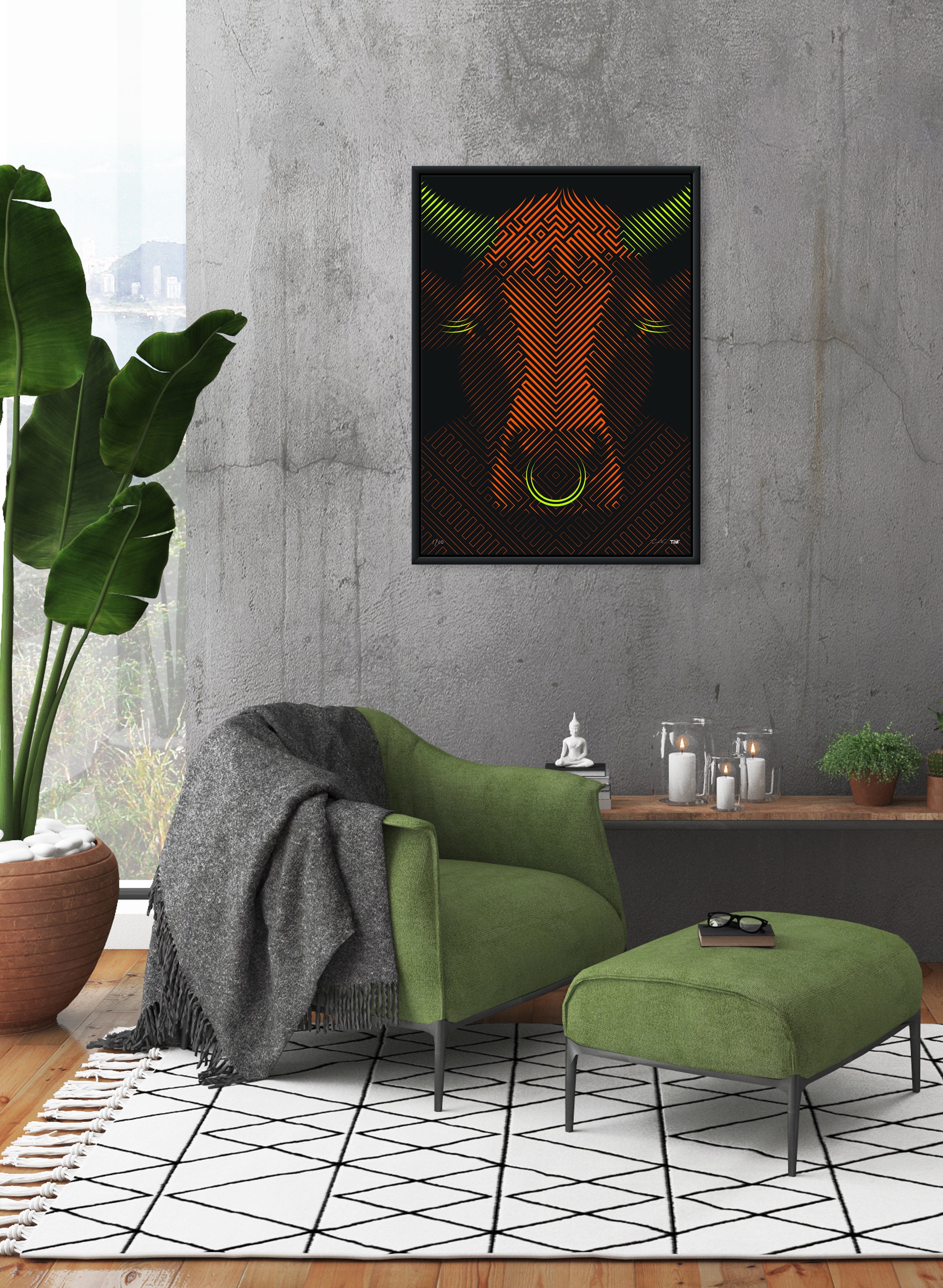 Beautibull - Orange & Green