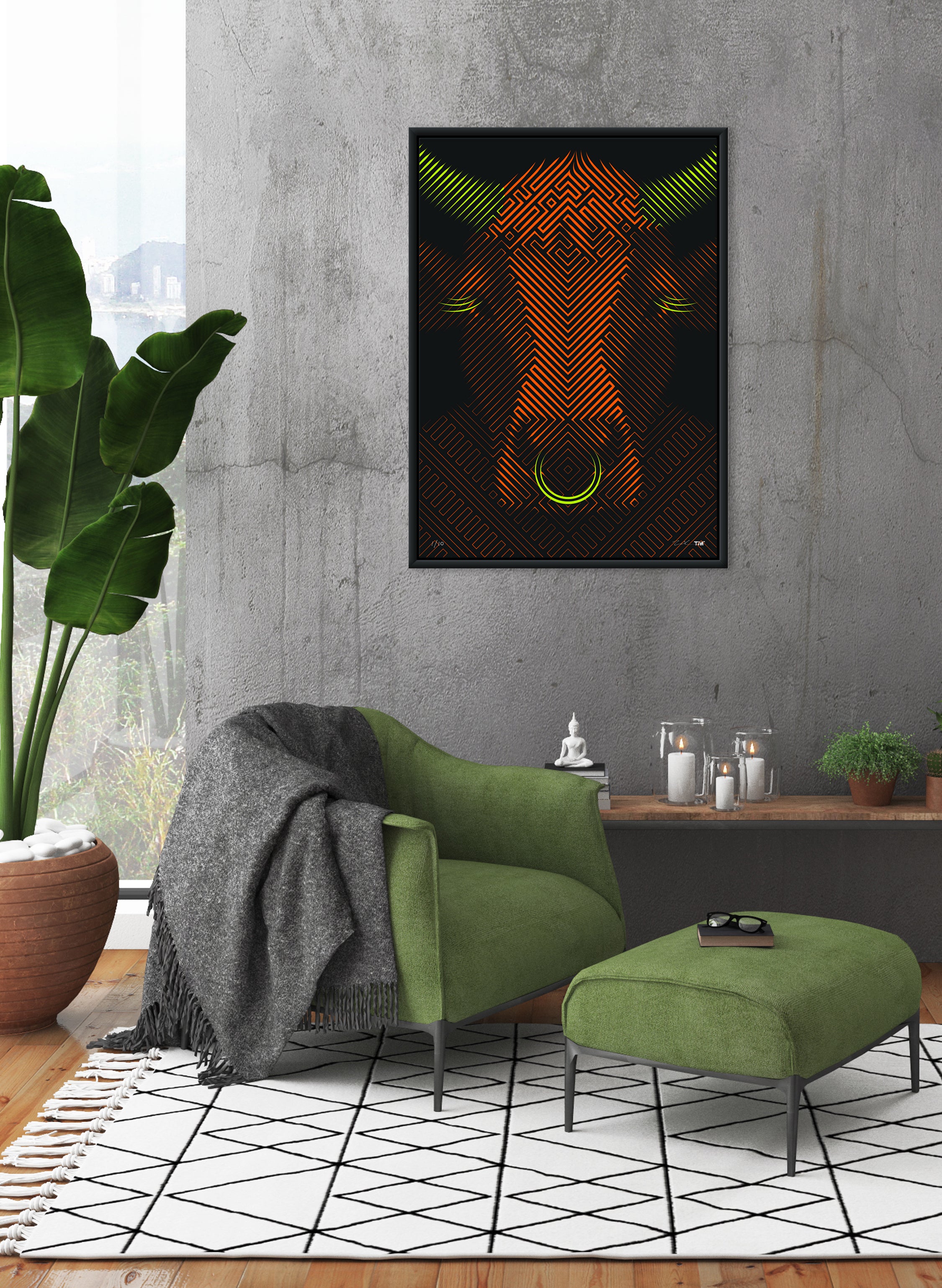 Beautibull - Orange & Green