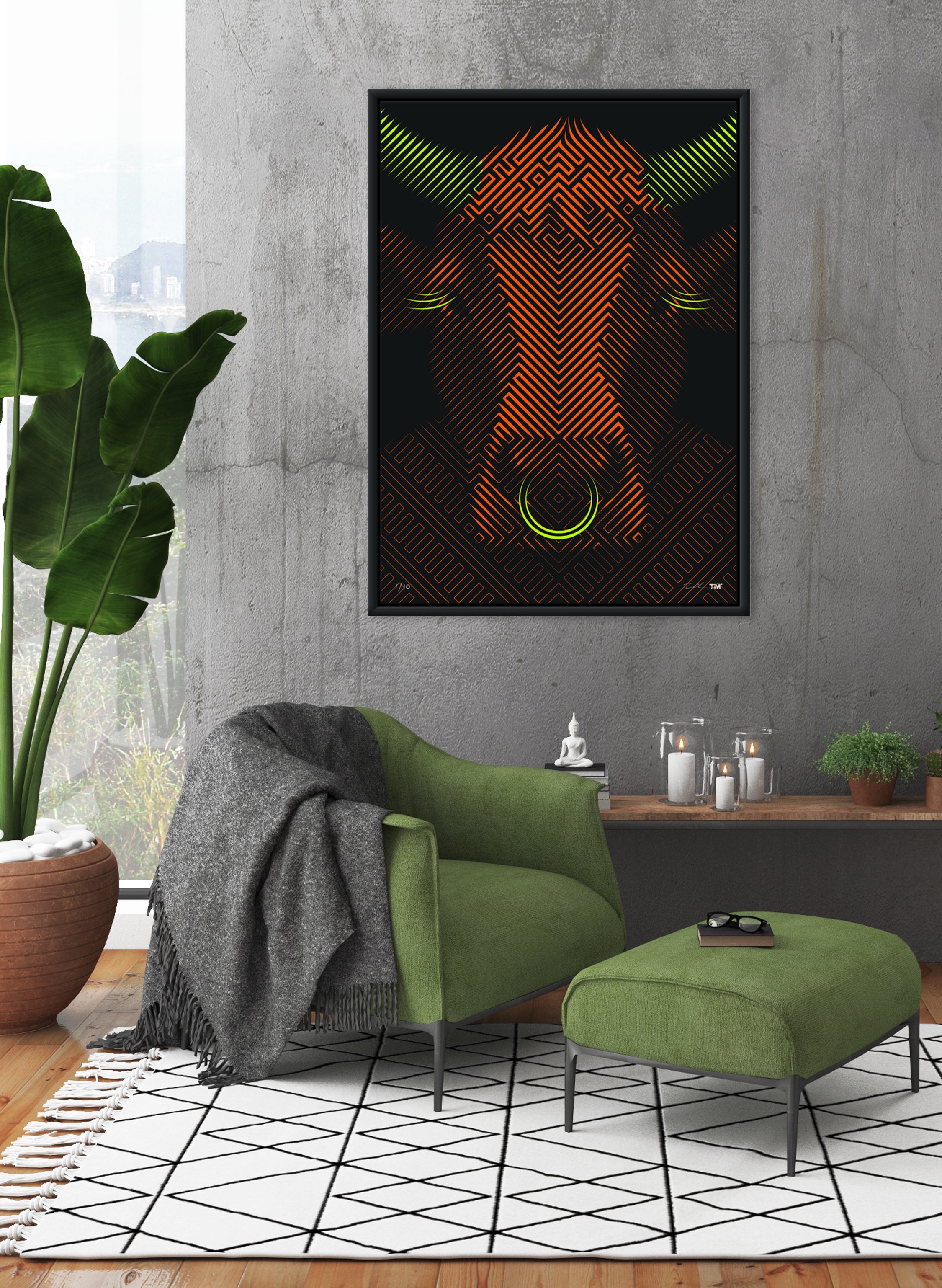 Beautibull - Orange & Green
