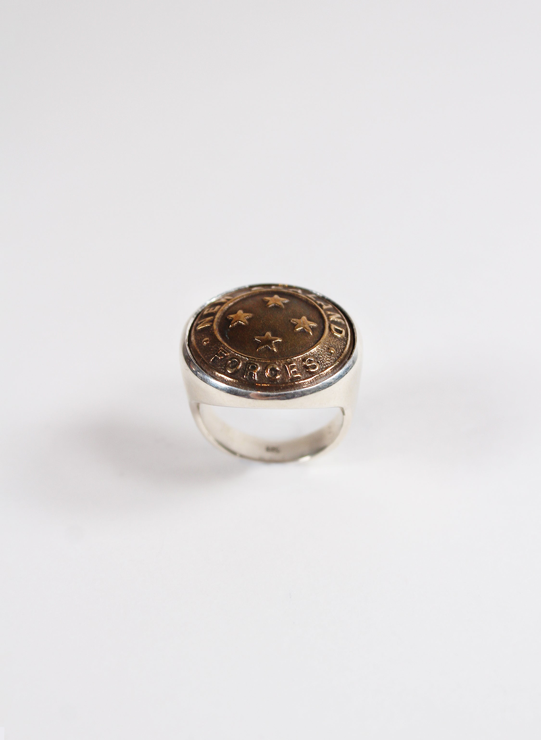 NZ Forces Signet Ring - Bronze & Sterling Silver Ring (Large)