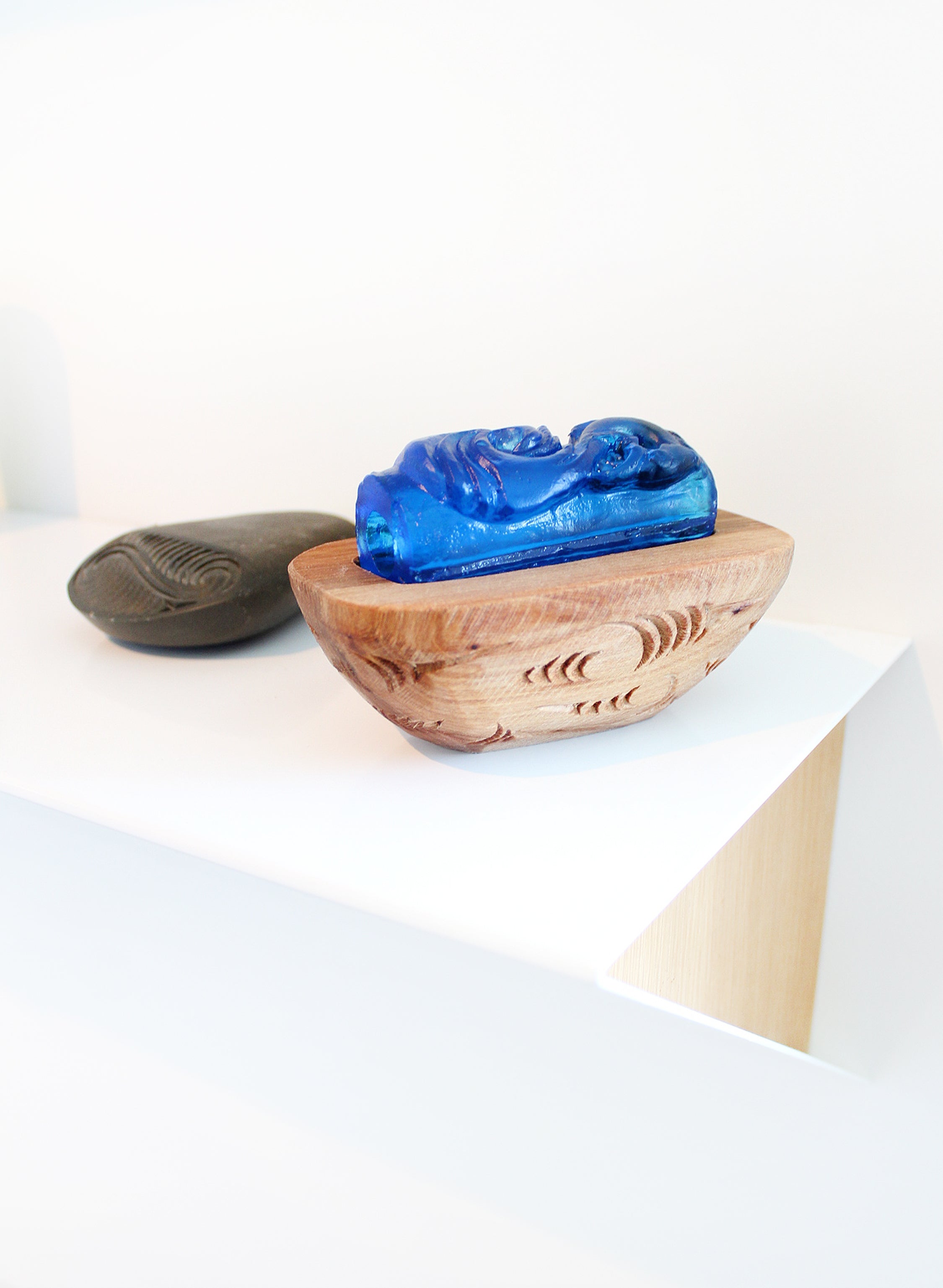 Blue Glass Koauau + Waka Huia