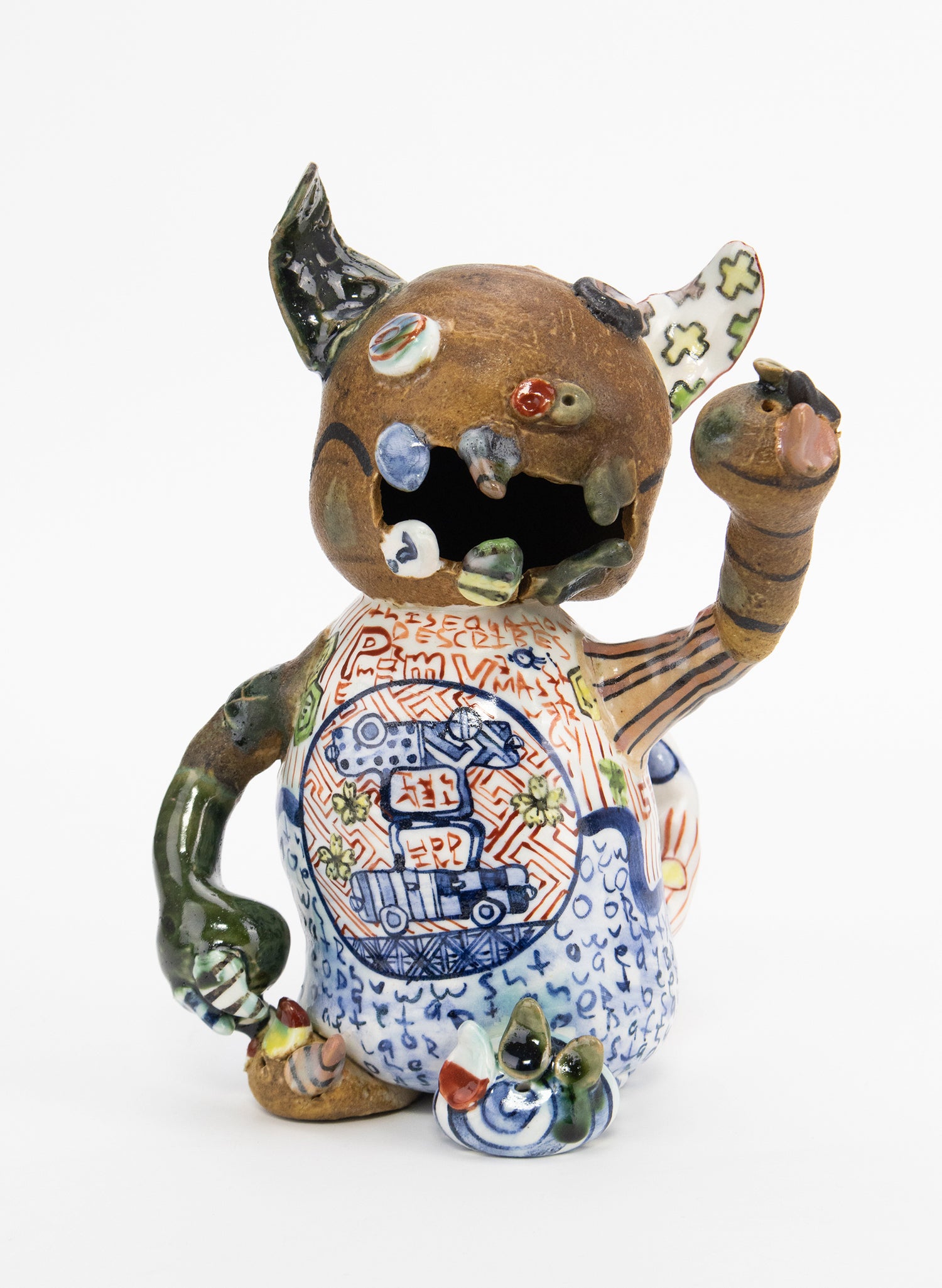 Yobitsugi Style Cat Sculpture 