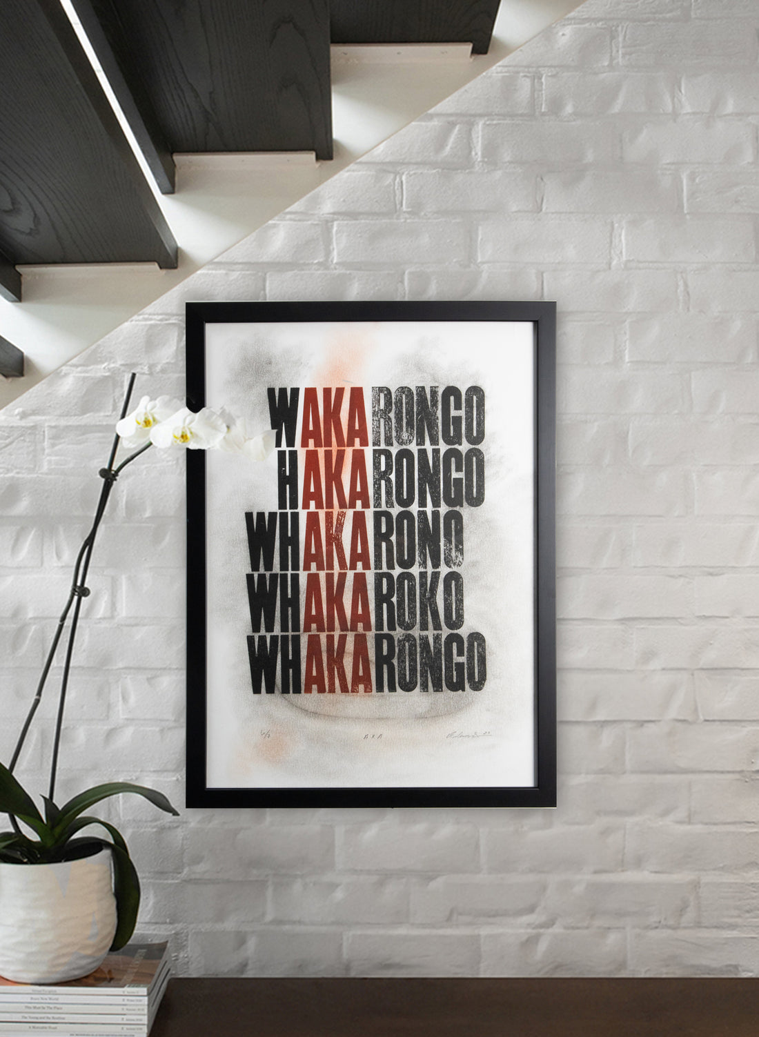 A.K.A Letterpress Print 6/7 | FRAMED