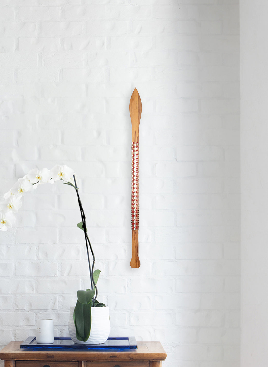 Red, White and Copper Taiaha