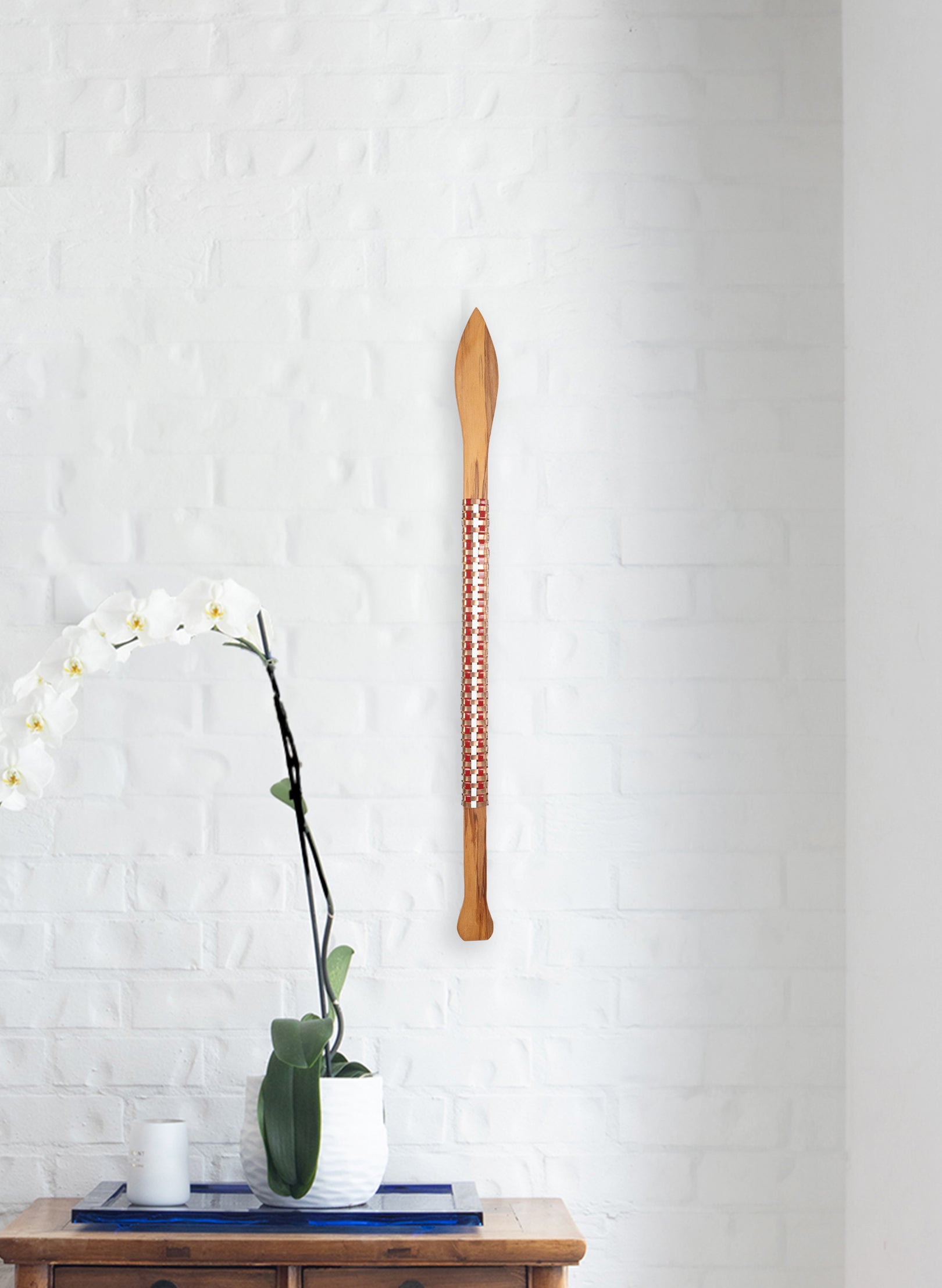 Red, White and Copper Taiaha