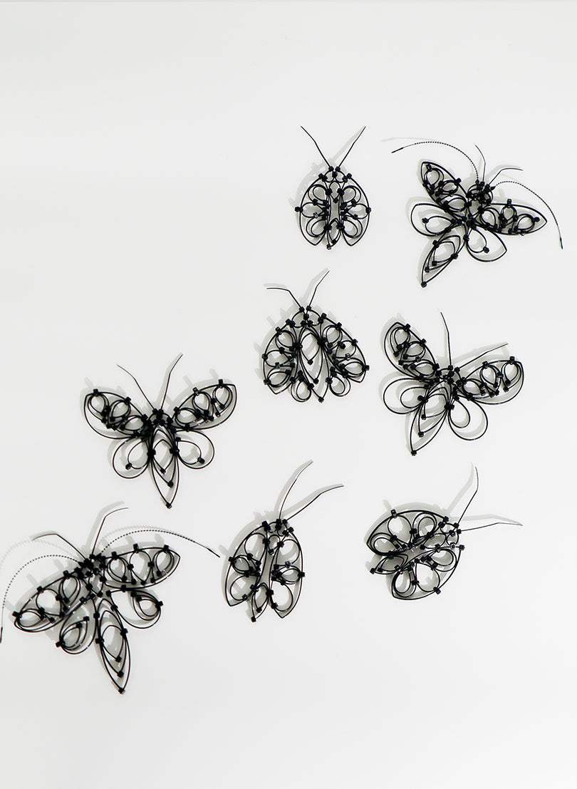Moth Set of 8 - Black