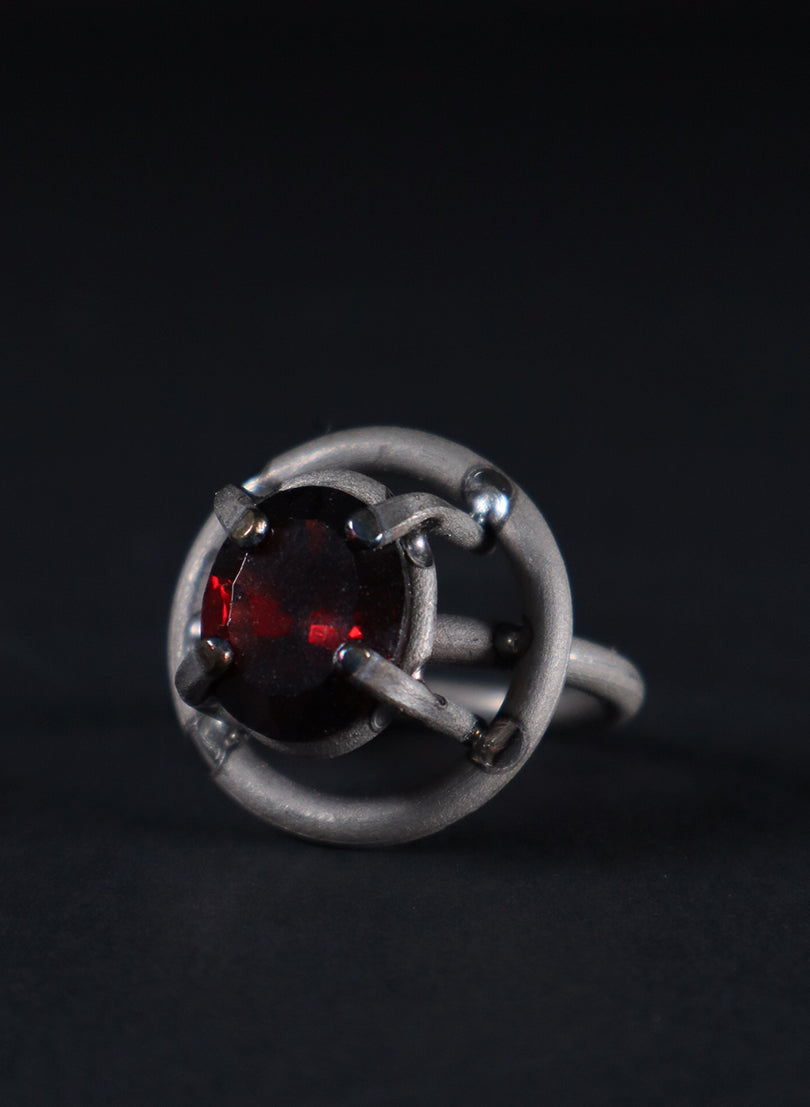 Garnet Titanium Ring