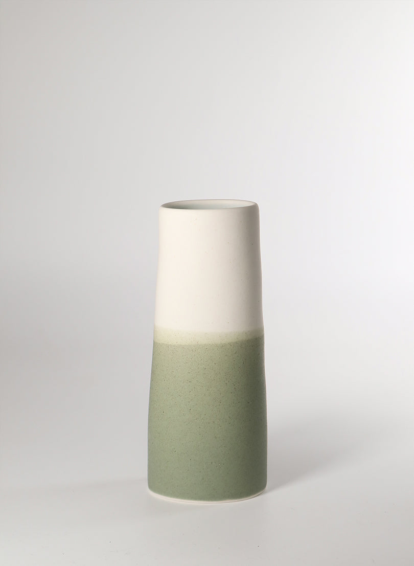 Medium Vase - Light Green &amp; Sand