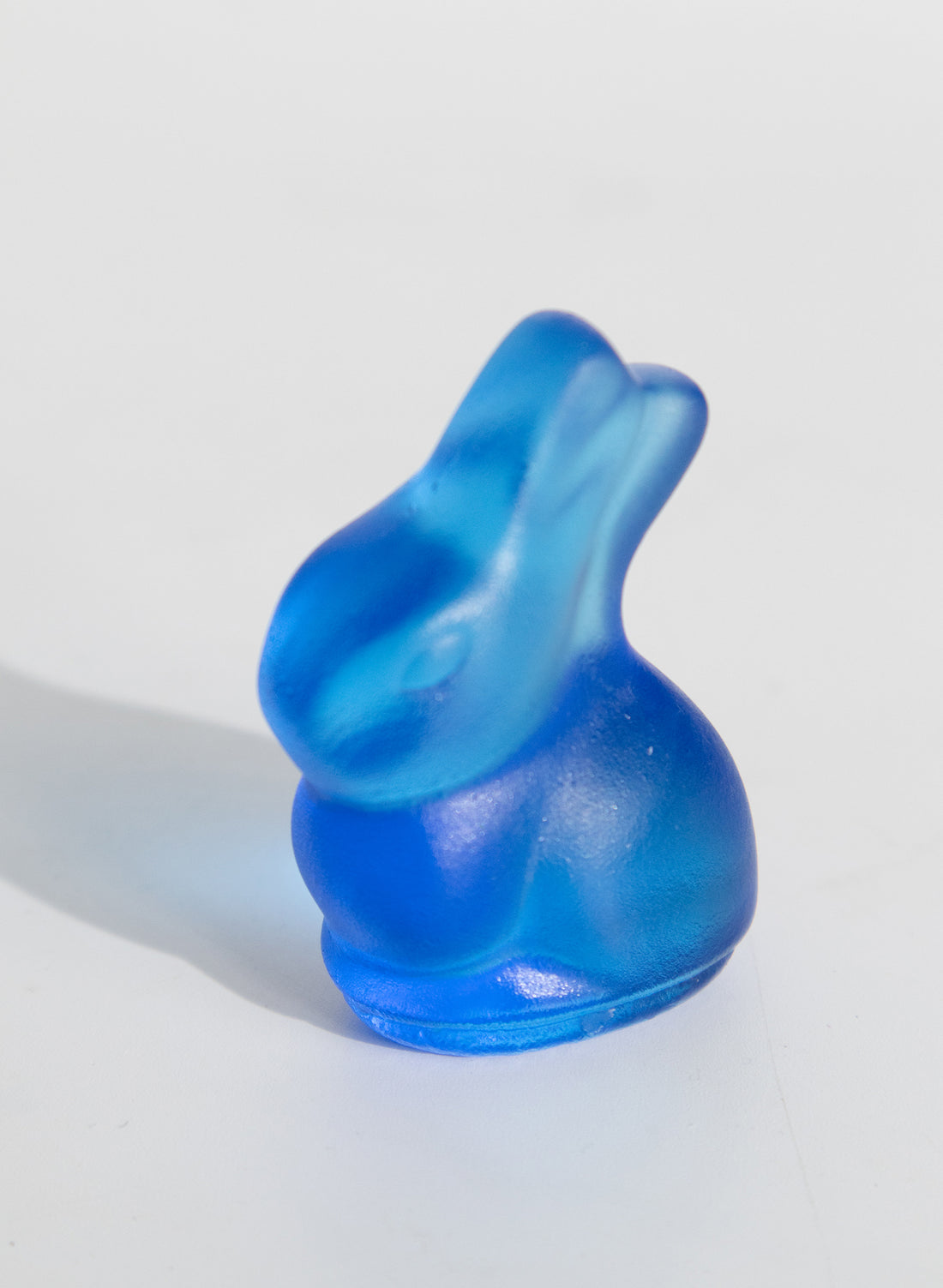 Tiny Glass Bunny - Aquamarine