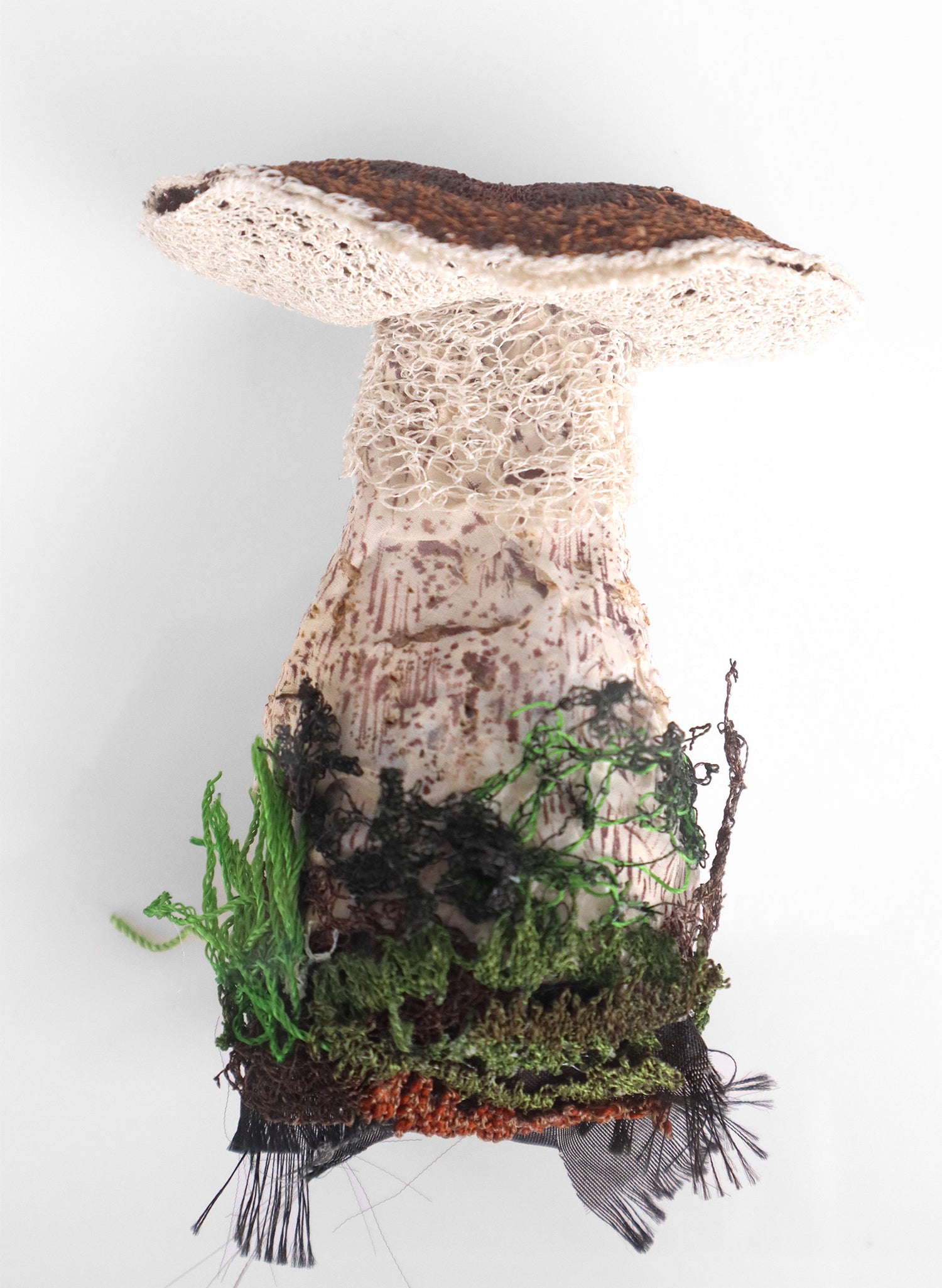 Birch Bolete Fungi 3D Embroidery