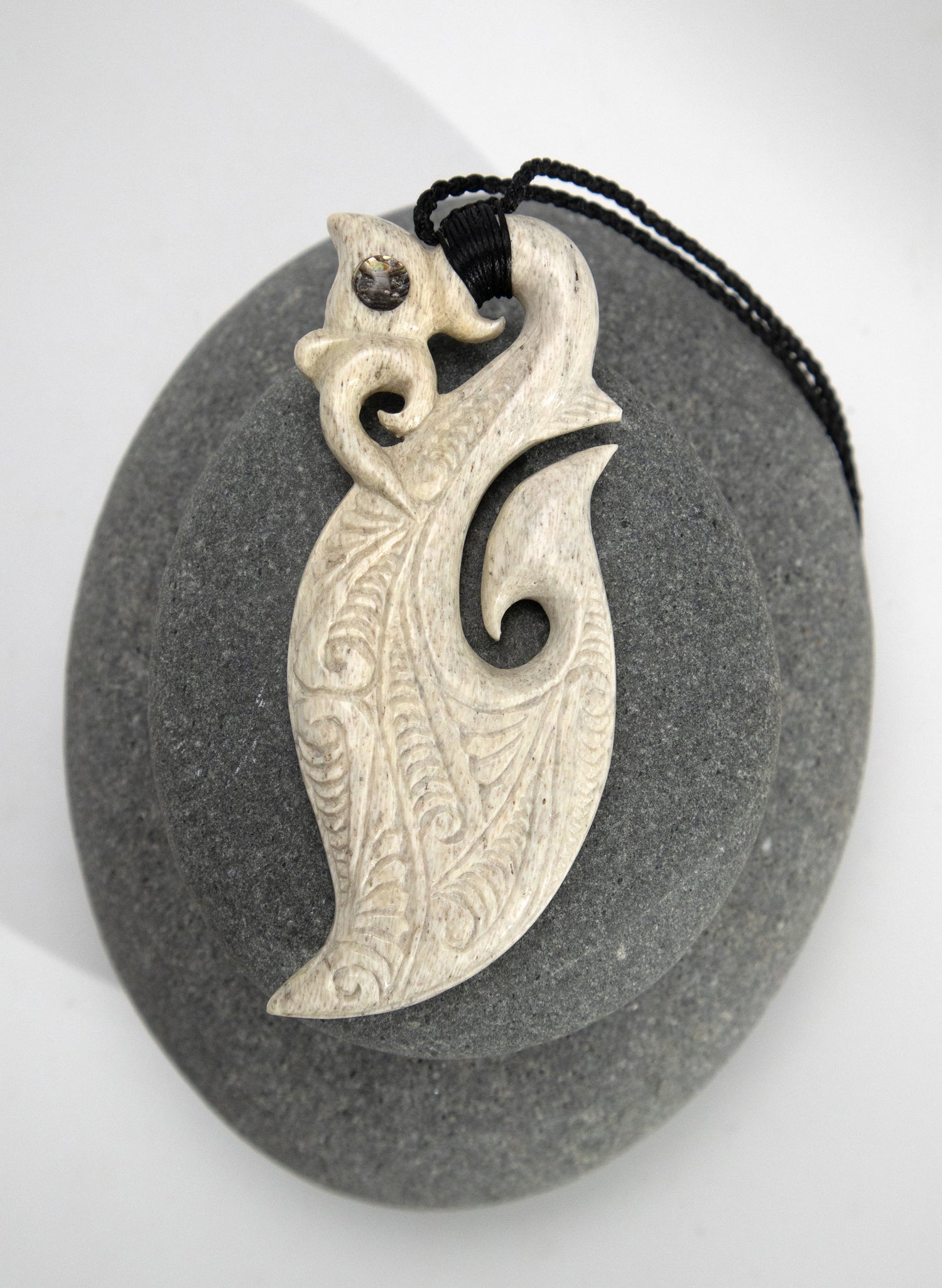 Carved Whalebone Manaia Necklace