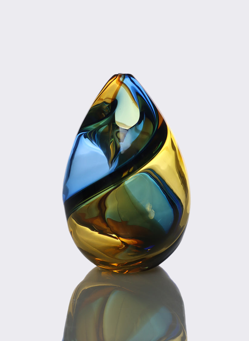Harlequin Spiral - Blue &amp; Yellow