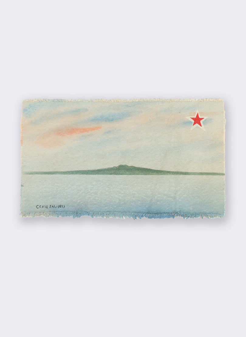 Rangitoto - Postcard Artwork - Light Blues