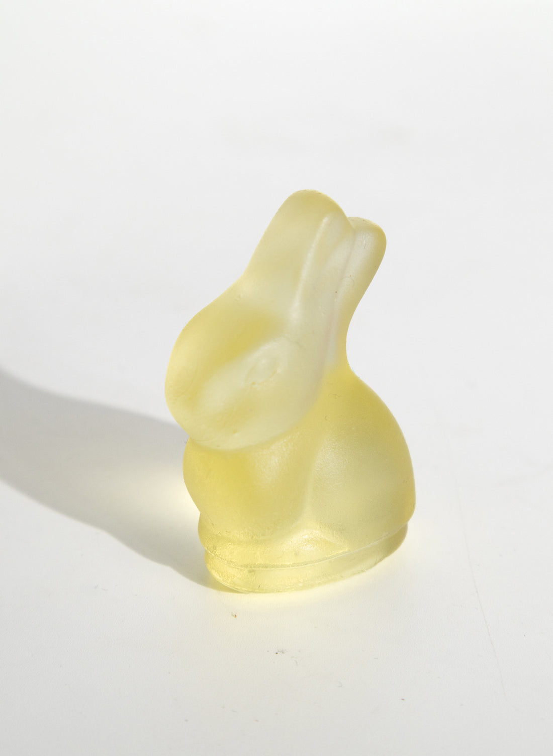 Tiny Glass Bunny - Citrine