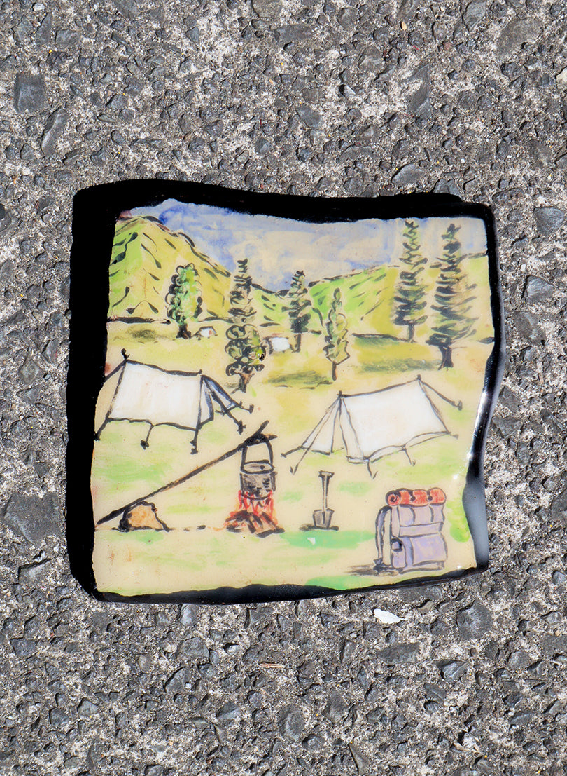 Wall Tile - Camping Scene