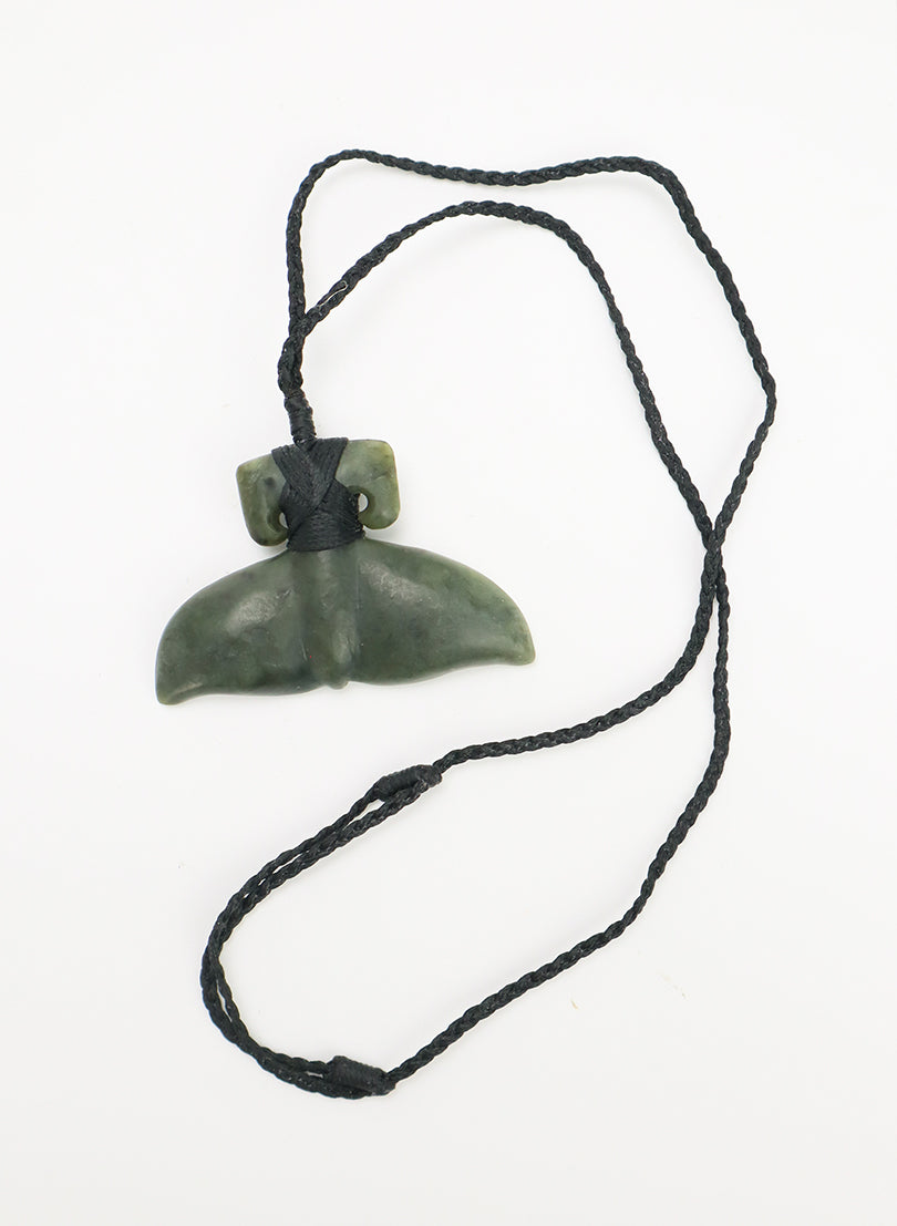 Pounamu Whale Tail Pendant