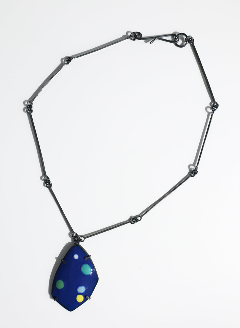 Enamel Dot Pendant Neckalce