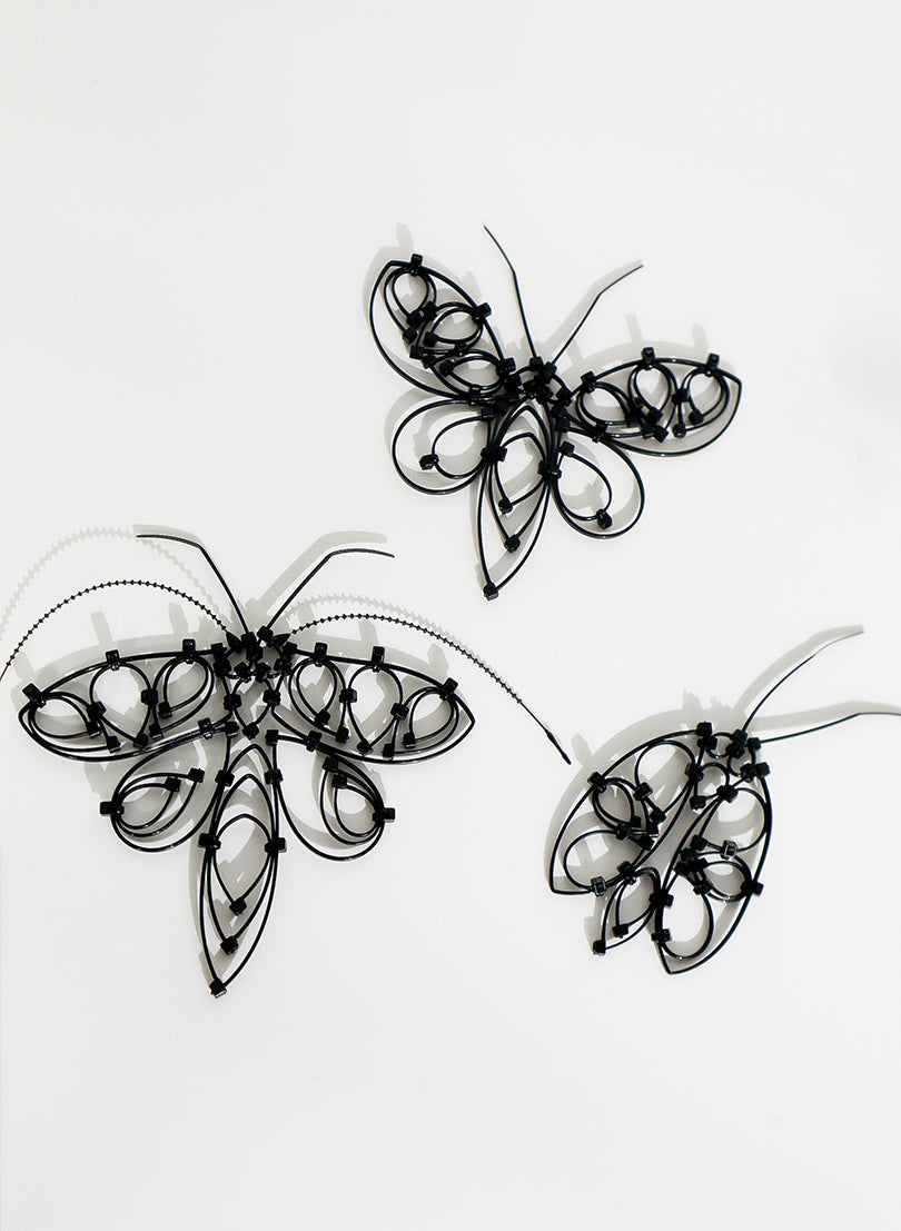 Moth Set of 8 - Black