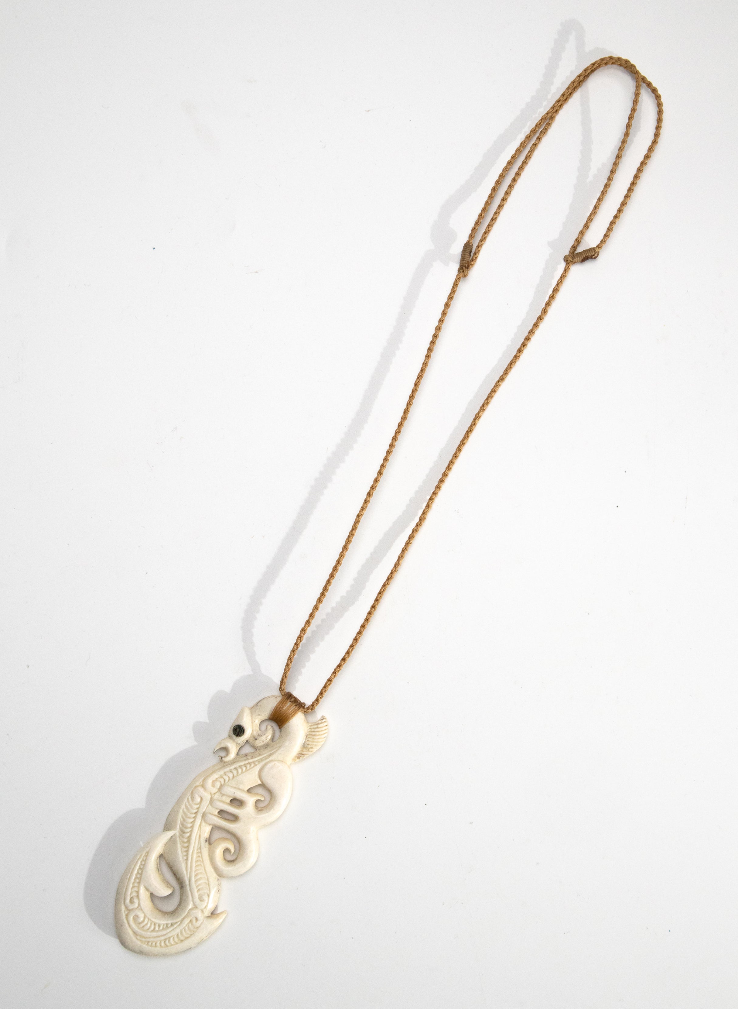 Carved Whalebone Manaia Necklace