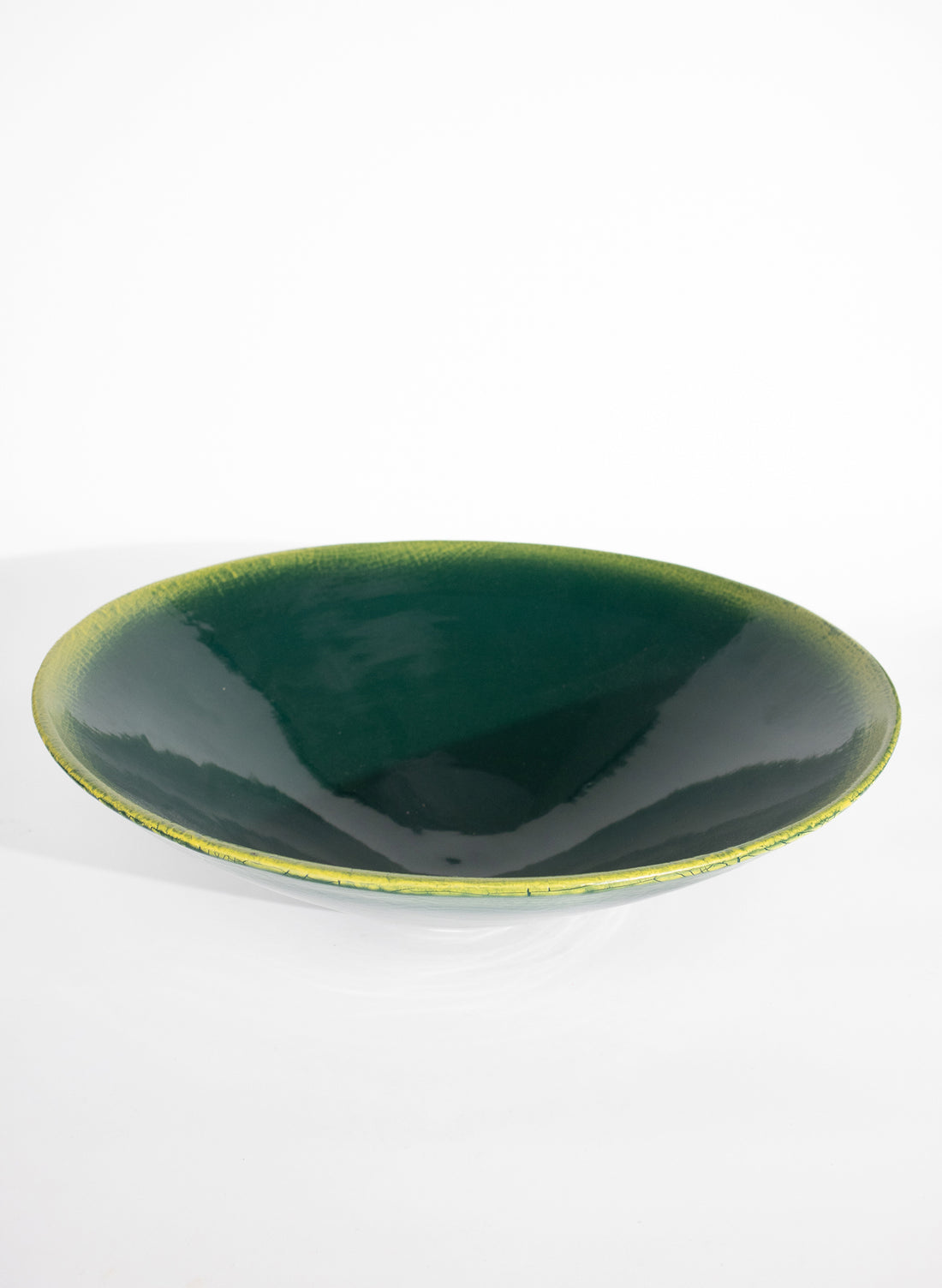 Dark Green &amp; Gold Bowl - Large