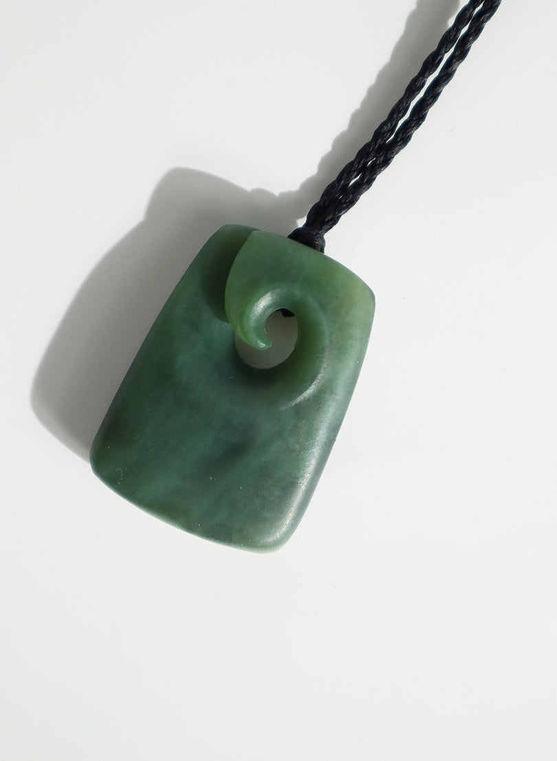 Rectangular Koru Pounamu Toki