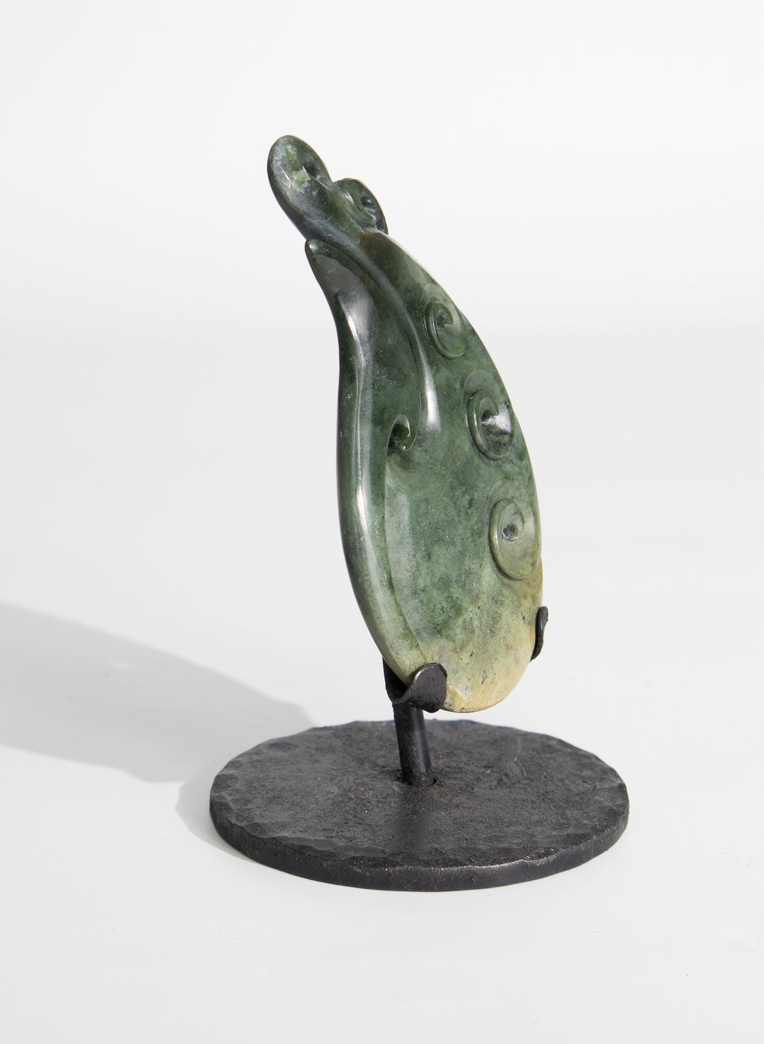 Hei Matau Three Koru Pounamu Sculpture