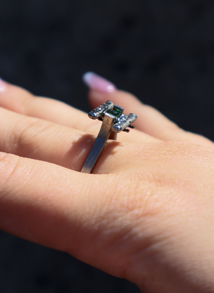 Emerald Ring - Titanium