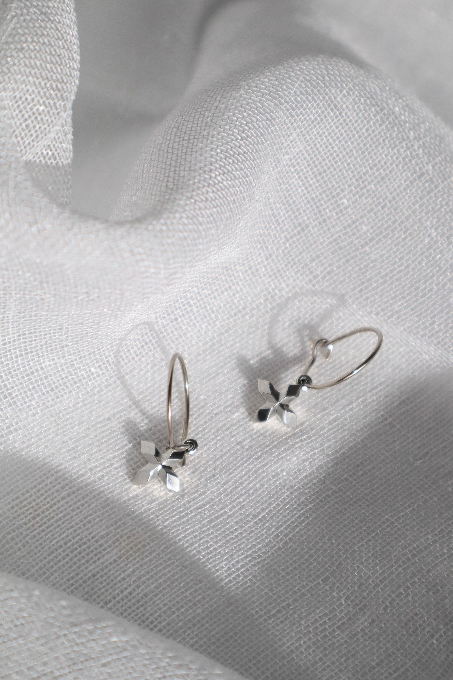 Cross Hoops Earrings