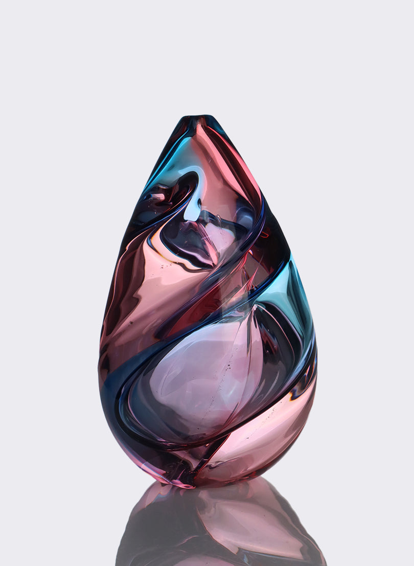 Harlequin Spiral - Blue &amp; Ruby Gold