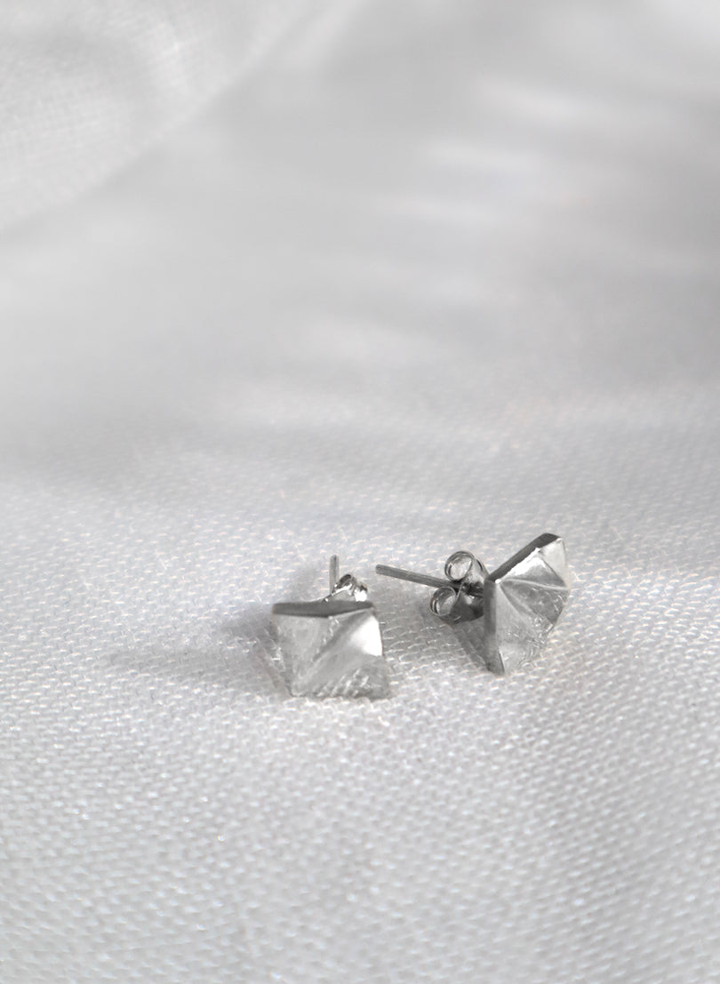 Facet Studs - Sterling Silver