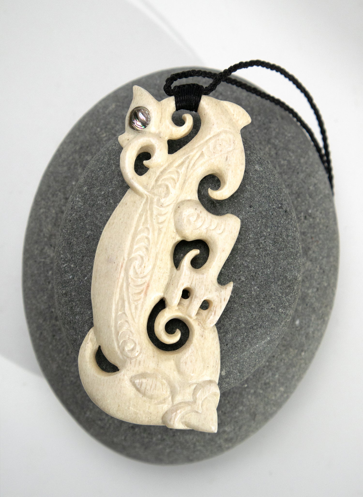 Carved Whalebone Manaia Necklace